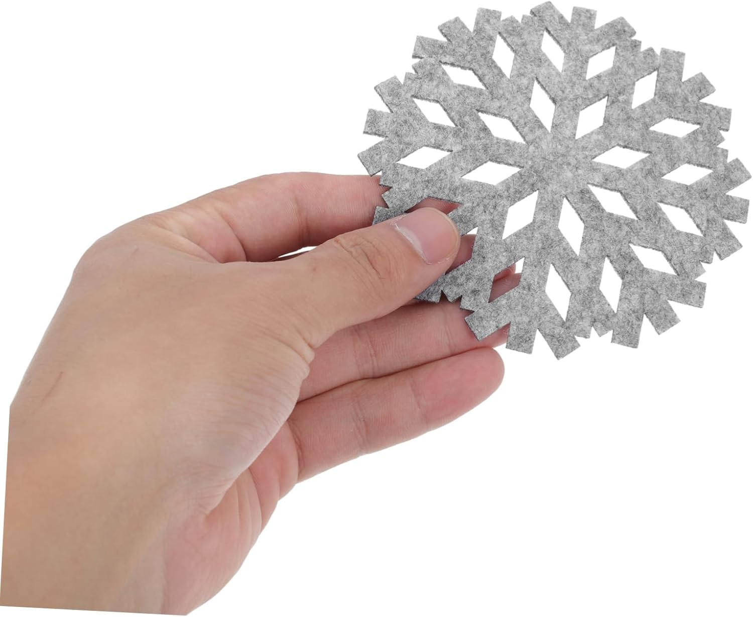 CHILDWEET 20Pcs Snowflake Coasters for Christmas Pot Separators for Kitchen Hot Pads for Dining Table Protection Modern Decor - Grey image number 2