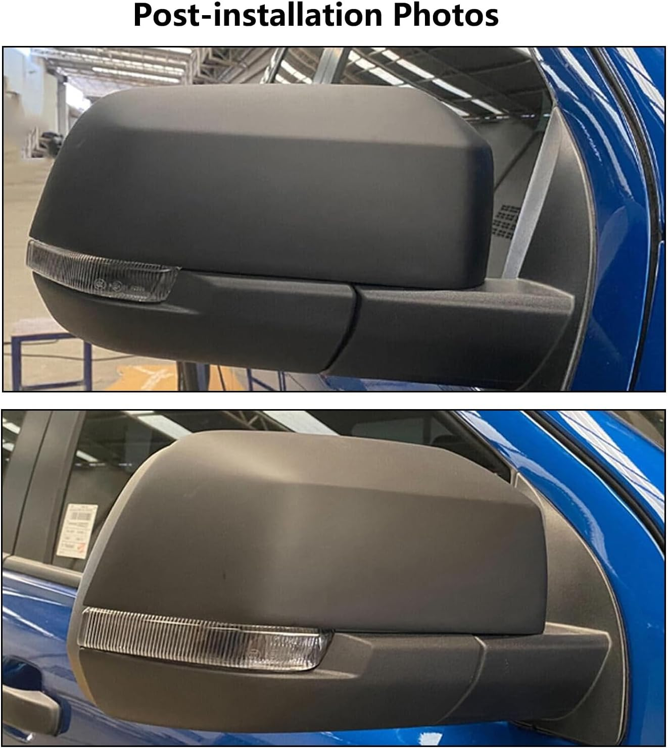 SUERAUTO4X4 Side Door Mirror Cover Cap for Ford Ranger and Ford Everest Next Gen 2022 2023 2024 2025 Accessories, Matte Black Left Right Side Door Rearview Wing Mirror Cover Trim, 2PCS image number 6