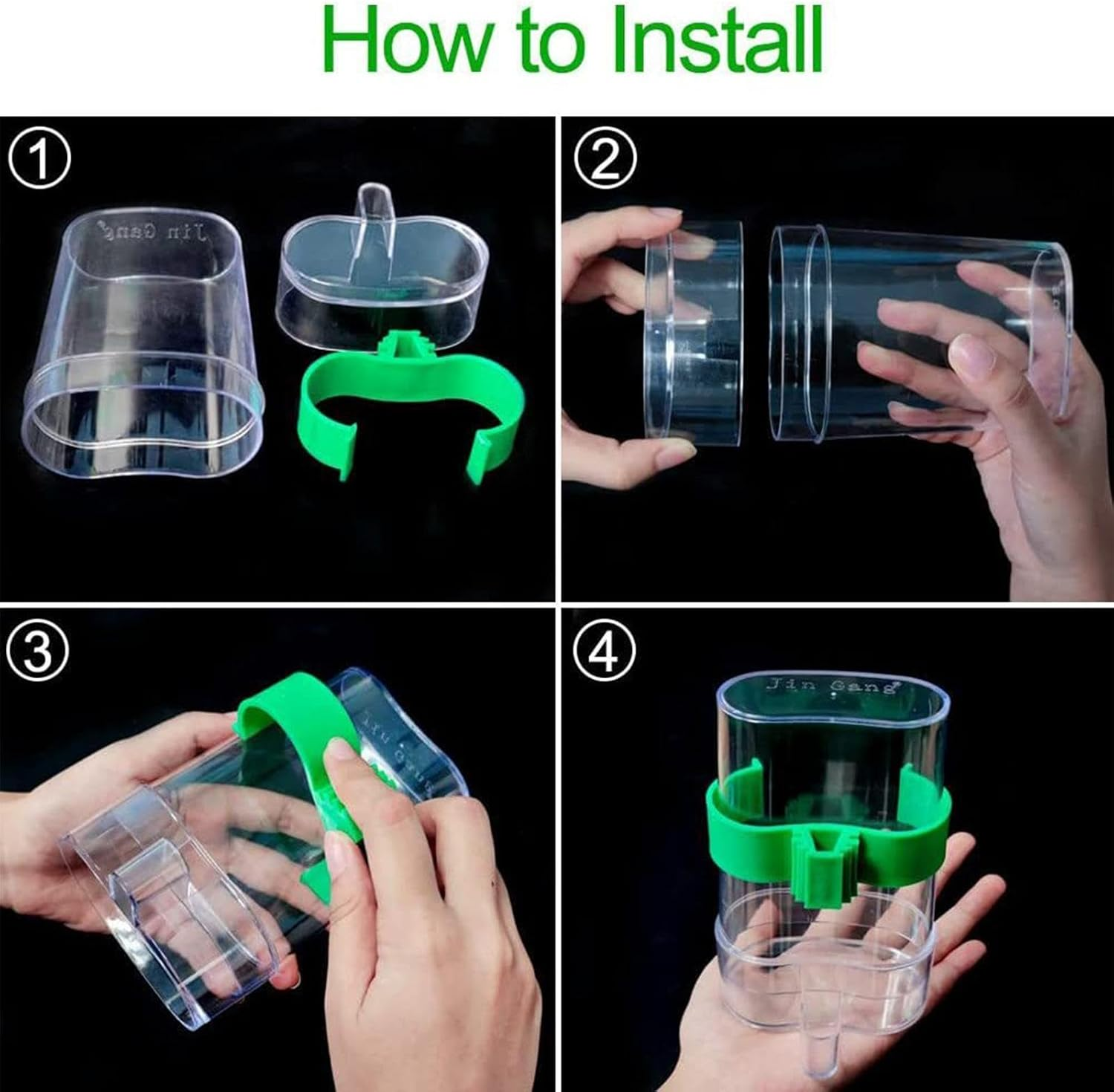 Comoda No Mess Bird Feeder | /Set Bird Water Dispenser Parrot Feeder with Clip | Water Dispenser Set, Automatic Bird Feeder, and Sturdy Pet Bird Feeder for Cage, Cockatiel, Budgie image number 3