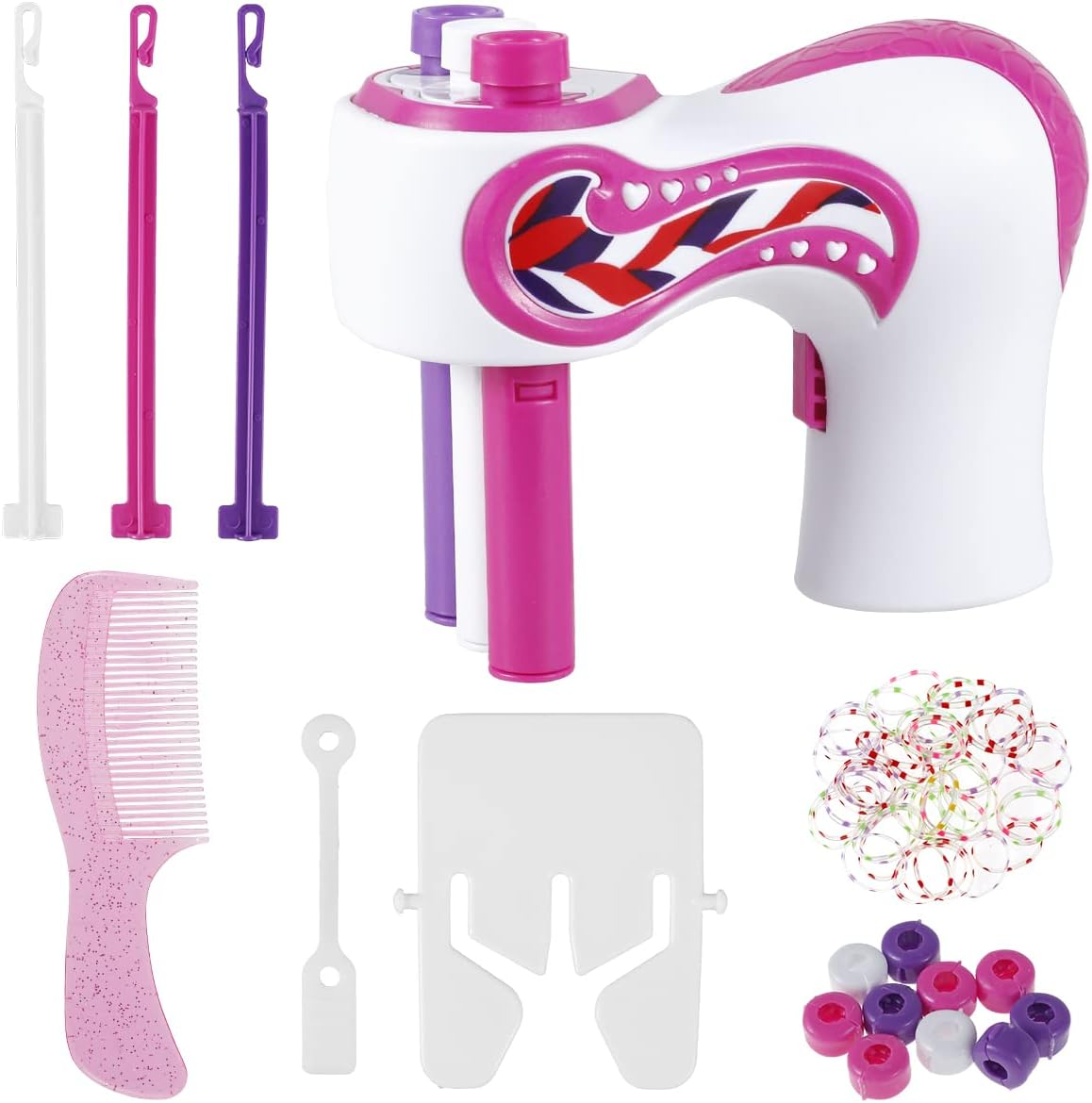 Electric Hair Braider, Braiding Machine, 360-Degree Rotation Styling Tools with Built-In Sensitive Detector Multifunctional DIY Hair Styling Tools Quick Twist Hair Braider Machine Styling for Girls Kids Christmas Halloween Birthday image number 5