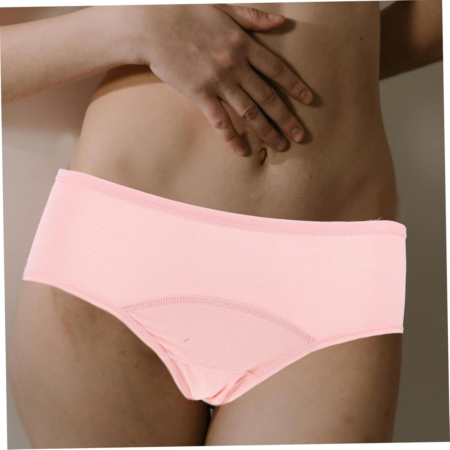 4Pcs Women'S Period Underwear Cotton Heavy Flow Leak Panties for Menstrual Days Comfortable Middle Waisted Briefs image number 2