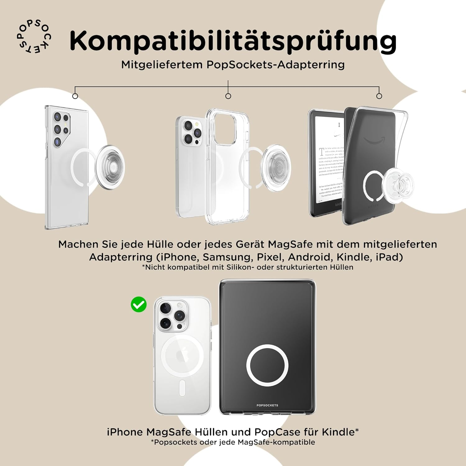 Popsockets Phone Grip for Magsafe with Kickstand, Magnetic Stand, Swappable Top, Secure Hold for Iphone Magsafe Cases, Phone & Tablet Grip - Cobalt image number 6