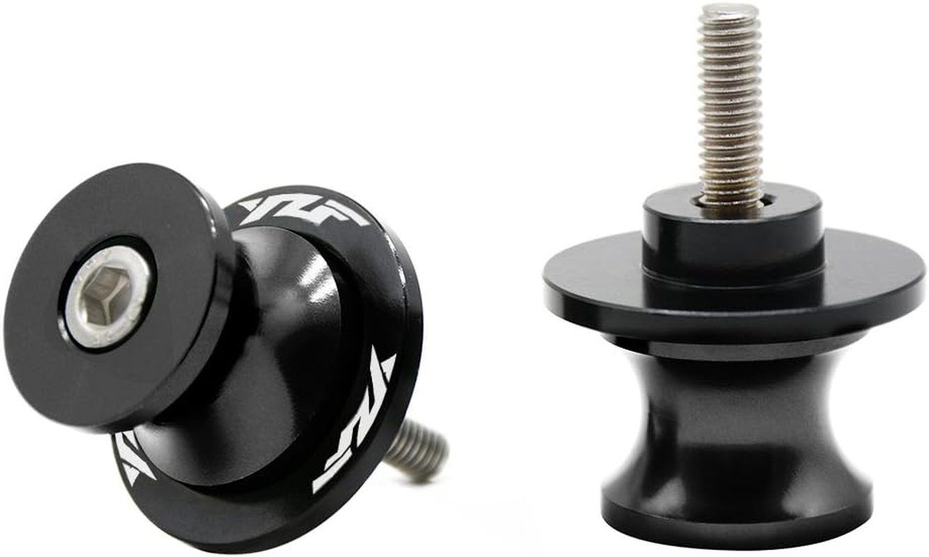 M6 Aluminium Swing Protection Swing Arm Adapter Stand Bobbins Spool Racing Adapter Stand 6 Mm for Yamaha YZF R1 R3 R6 R6S R25 R125 600R (Black)