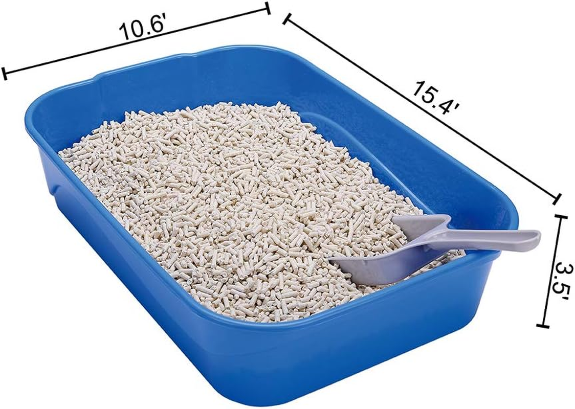 Kitty Litter Box Starter Kit - Small Cat Litter Pan without Lid, Litter Mat, Scoop and Bowl for Kitten within 3 Months (Greyscoop) image number 4