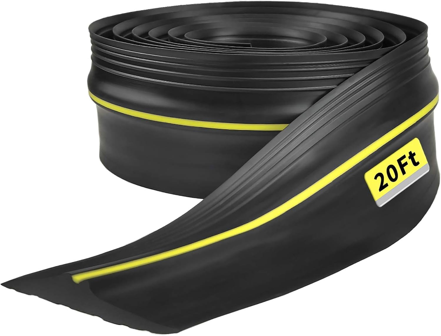 Universal Garage Door Seal, 6M Garage Door Threshold Seal Strip, Door Weather Stripping Bottom Replacement Rubber, Not Include Adhesive/Sealant (20 FT)