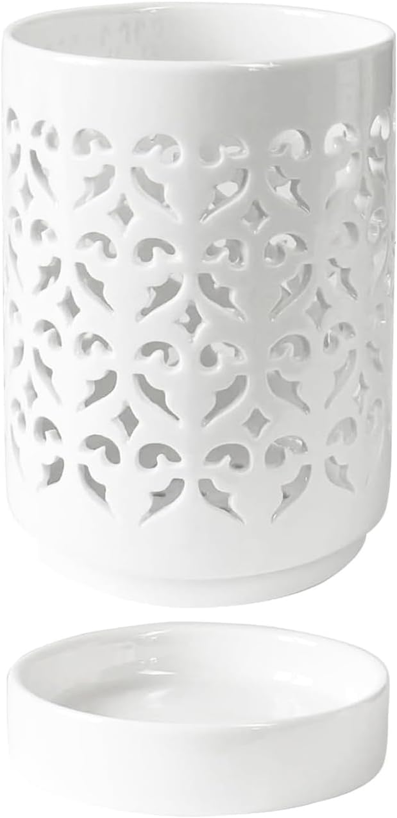 Orchid Pots with Holes,4 Inch Ceramic Orchid Pot for Repotting, Flower Planter Pot Indoor Outdoor, Breathable Easy Install Easy to Use White image number 4