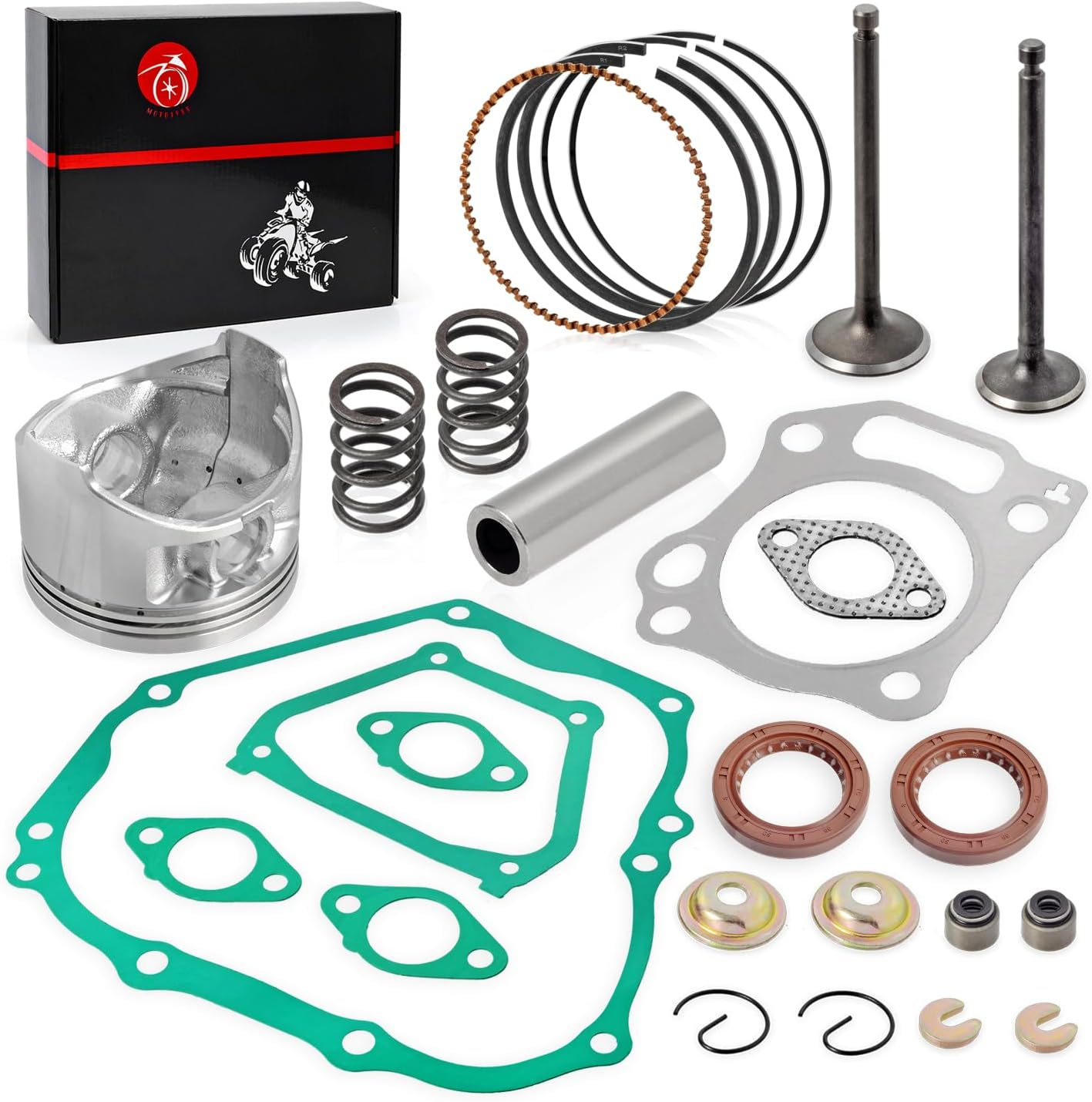 Engine Top End Rebuild Kit Oversize 0.5Mm Piston & Ring Intake Exhaust Valve & Seal SPRING Gasket Seal for YAMAHA Golf Cart G11 G16 G20 a 1996-2002 image number 6
