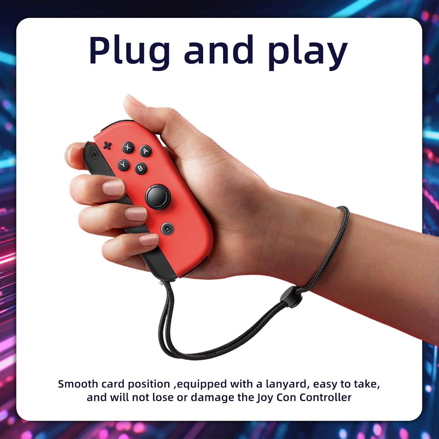 Wrist Strap Controller, 2 Pcs Adjustable Controller Straps Game Controller Wrist Strap Lanyard Replacement Parts for Joypad image number 1