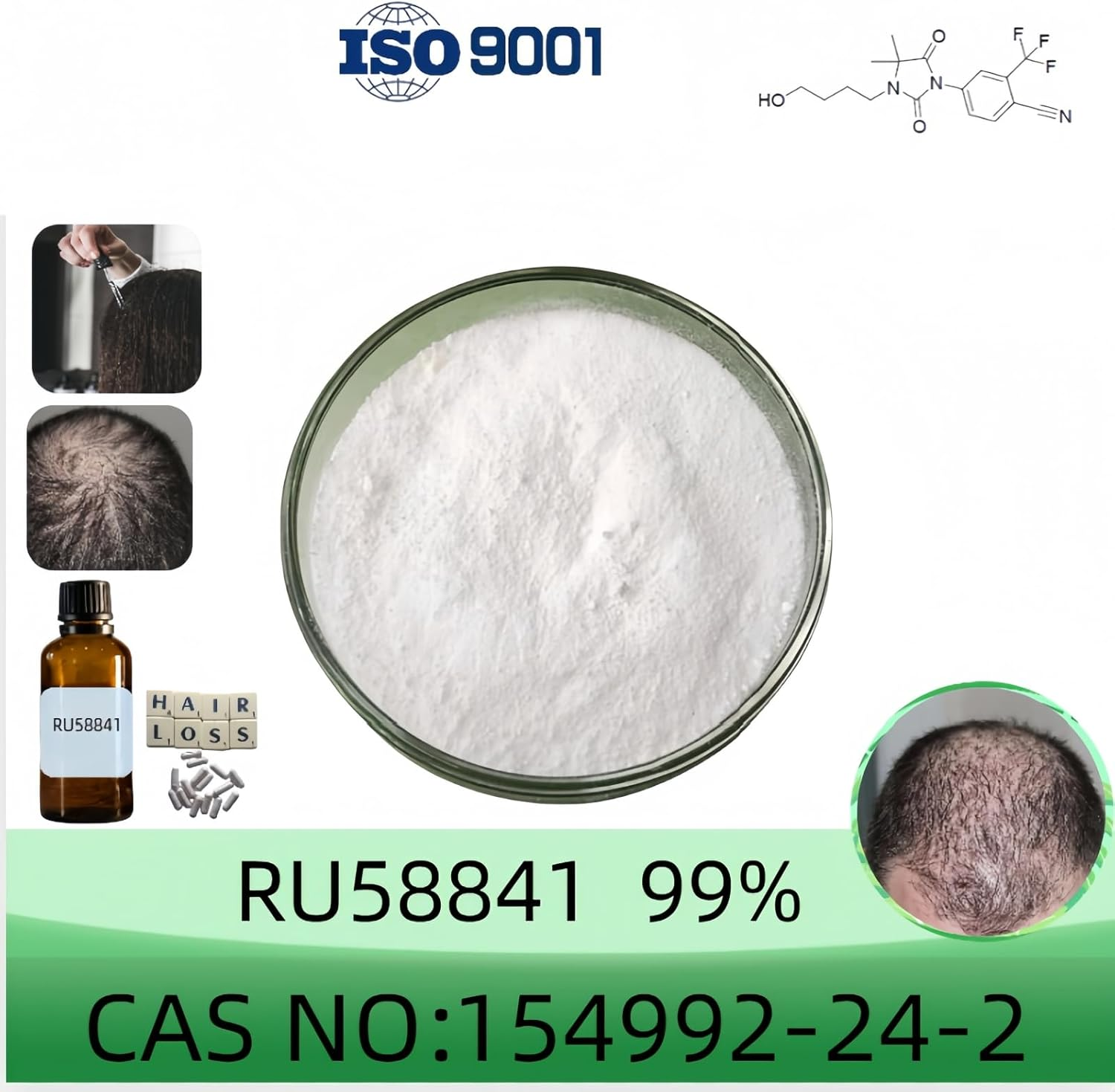 RU58841 Powder, Purity 99% Min, 5 Grams, Include 100Mg Scoop, CAS 154992-24-2 image number 1