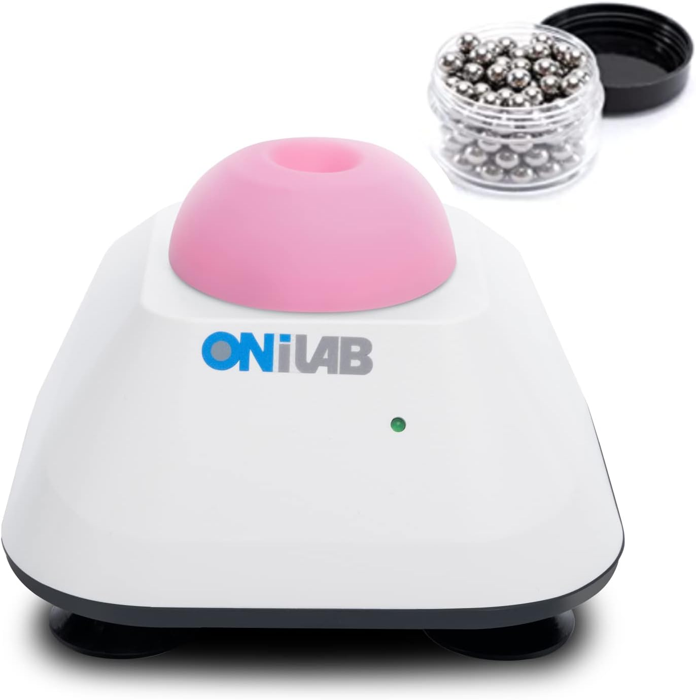Onilab Lab Vortexer with Sturdy Aluminum Cast Base，Mini Vortex Mixer with Touch Function, Lab Mixing, Nail Polish, Eyelash Adhesives and Acrylic Paints Mixing, 120Pcs 7/32In Mixing Balls&hellip;