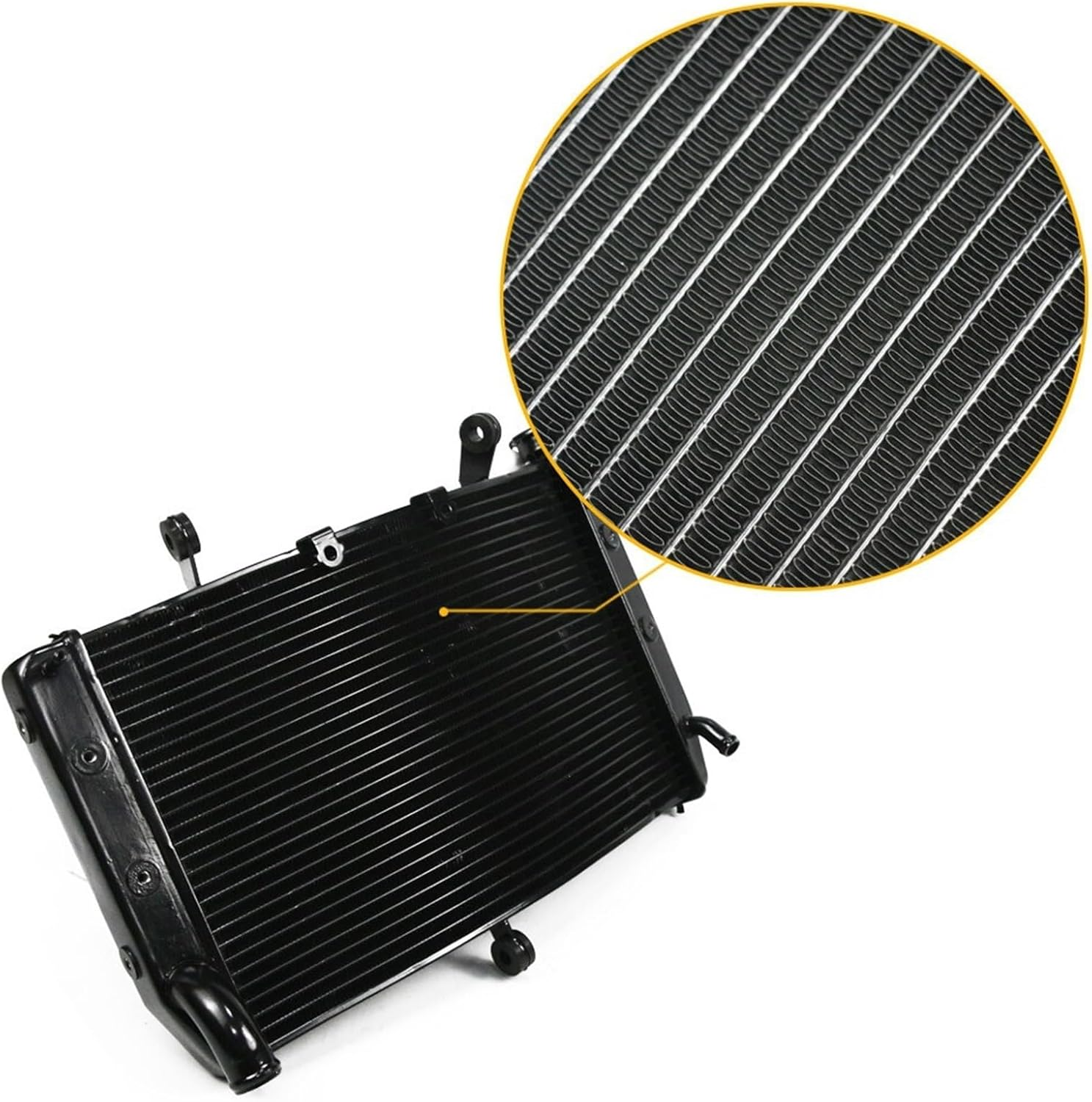 LOTFI Fit for Yamaha FZ1S FZ1N 06-18 FZ1-N FZ1 FZ8 FZ8N FZ8S 11-19 Motorcycle Engine Radiator Aluminium Replace Part Cooling Cooler Black