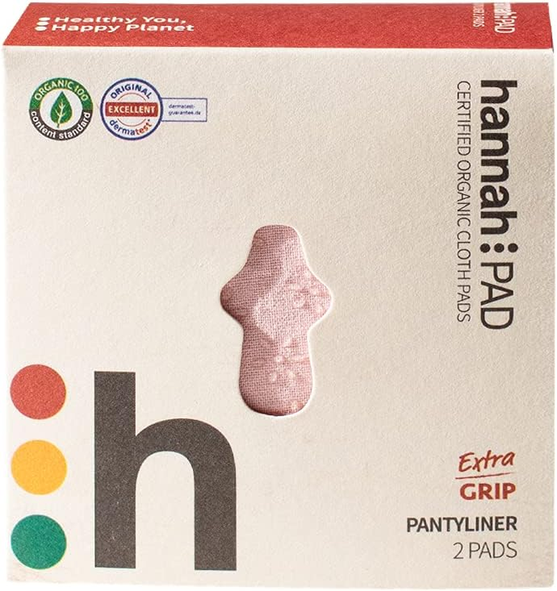Hannahpad Organic Pantyliner Sanitary Cloth Pad (2 Pack) Extra Grip, Pantyliner 2 Count image number 3