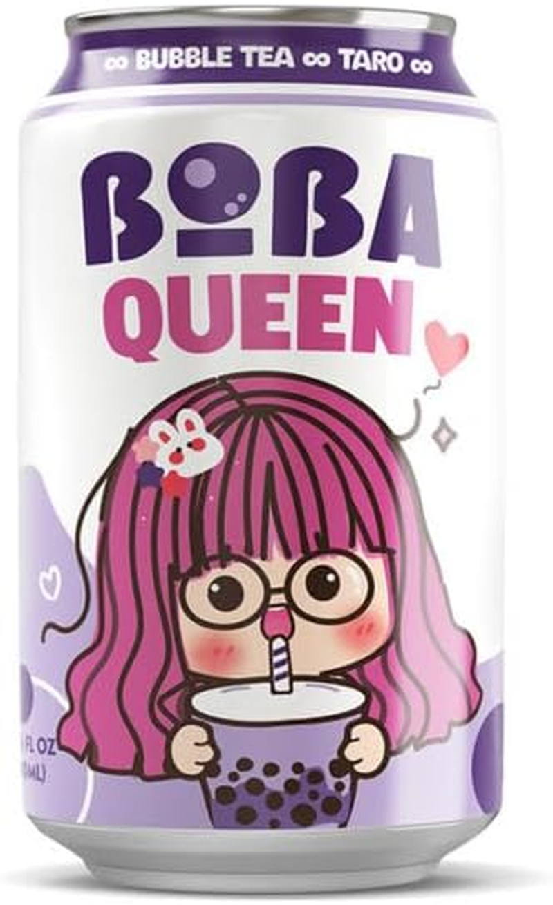 Boba Queen Bubble Tea Taro Flavor 330Ml 6 Pack