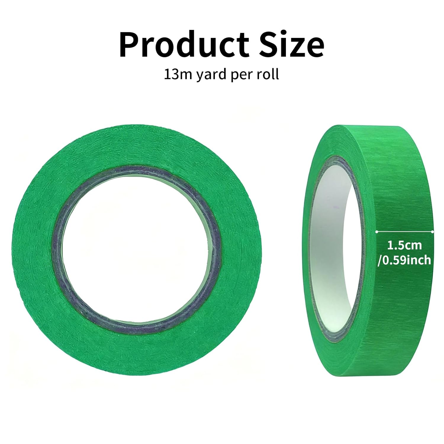 Painters Tape Colored Masking Tape, Art Supplies Wide Rainbow Color 12 Different Color Rolls 1.5Cm X 14.6M, Art Craft for Kids, Classroom, Office image number 6