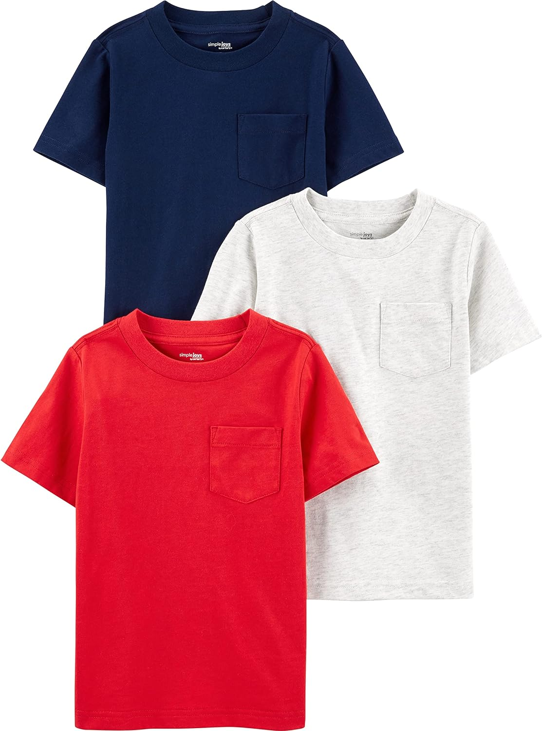 Simple Joys by Carter'S Baby Boys' 3-Pack Short-Sleeve Tee Shirts