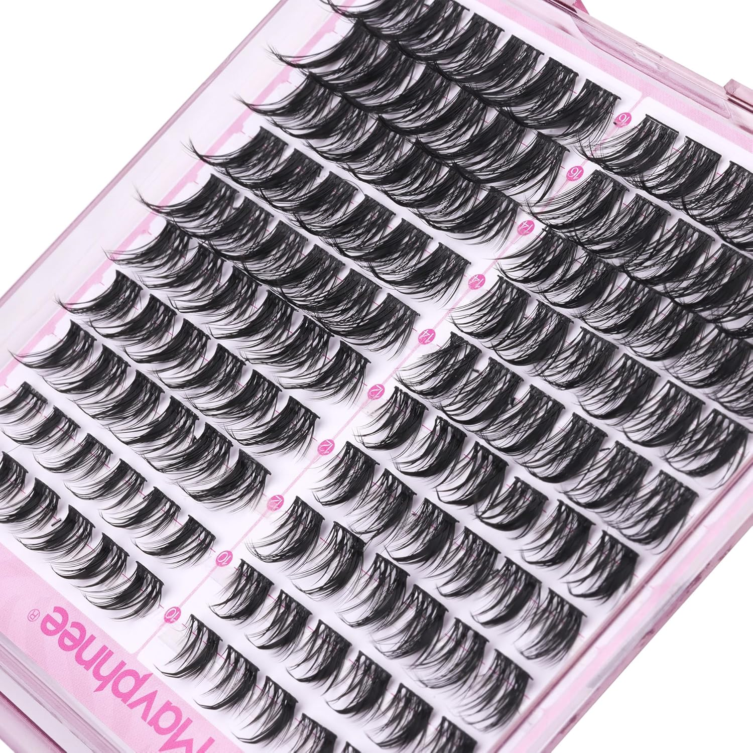 Natural Lash Clusters Kit Spiky Cluster Eyelash Extension 120 Pcs CC Curl Manga Eyelash Clusters 10-16MM Wispy Individual Lashes Kit with Bond and Seal and Tweezers by Mavphnee image number 4