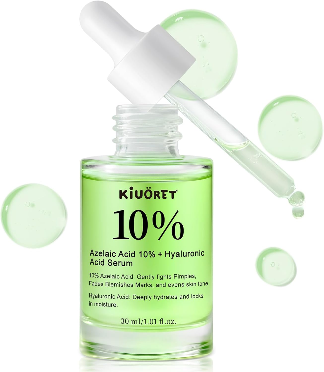 Azelaic Acid Face Serum, Azelaic Acid 10% Hyaluronic Acid Serum for anti Aging, Reduces Acne, Boosts Skin Fimness & Improves Skin Tone, Korean Skincare for All Skins, 30Ml image number 3