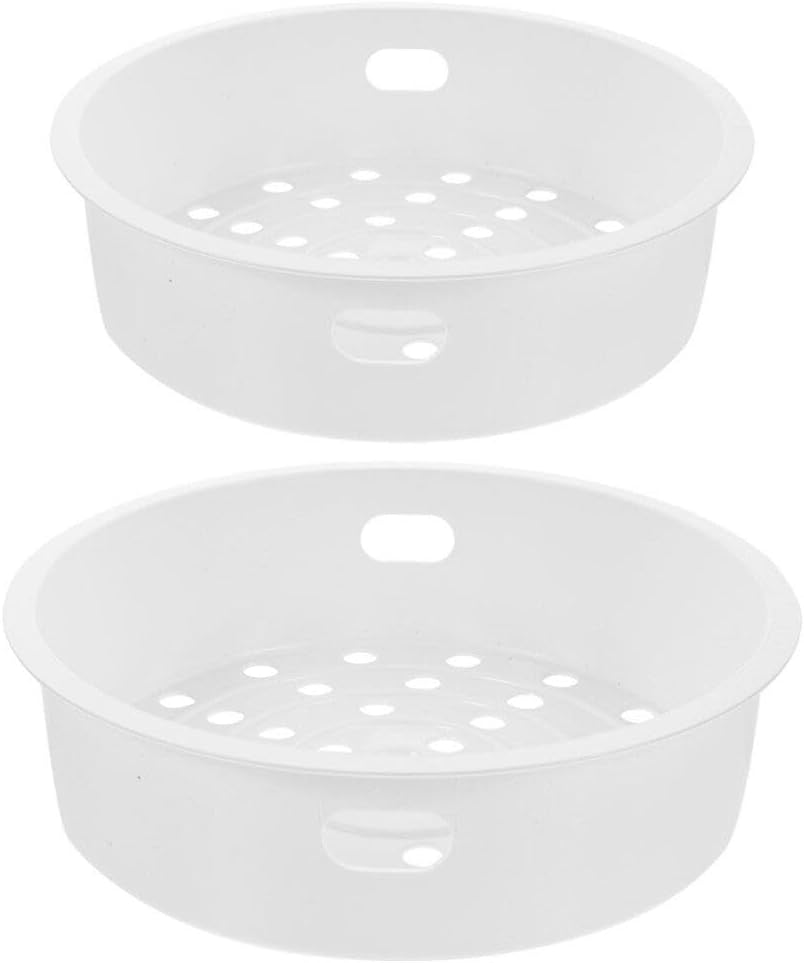 Alipis 2Pcs Steaming Rack Stand Steam Basket Insert Kitchen Cookware for Rice Cooker and Warmer Vegetable Veggie Fish Seafood image number 1