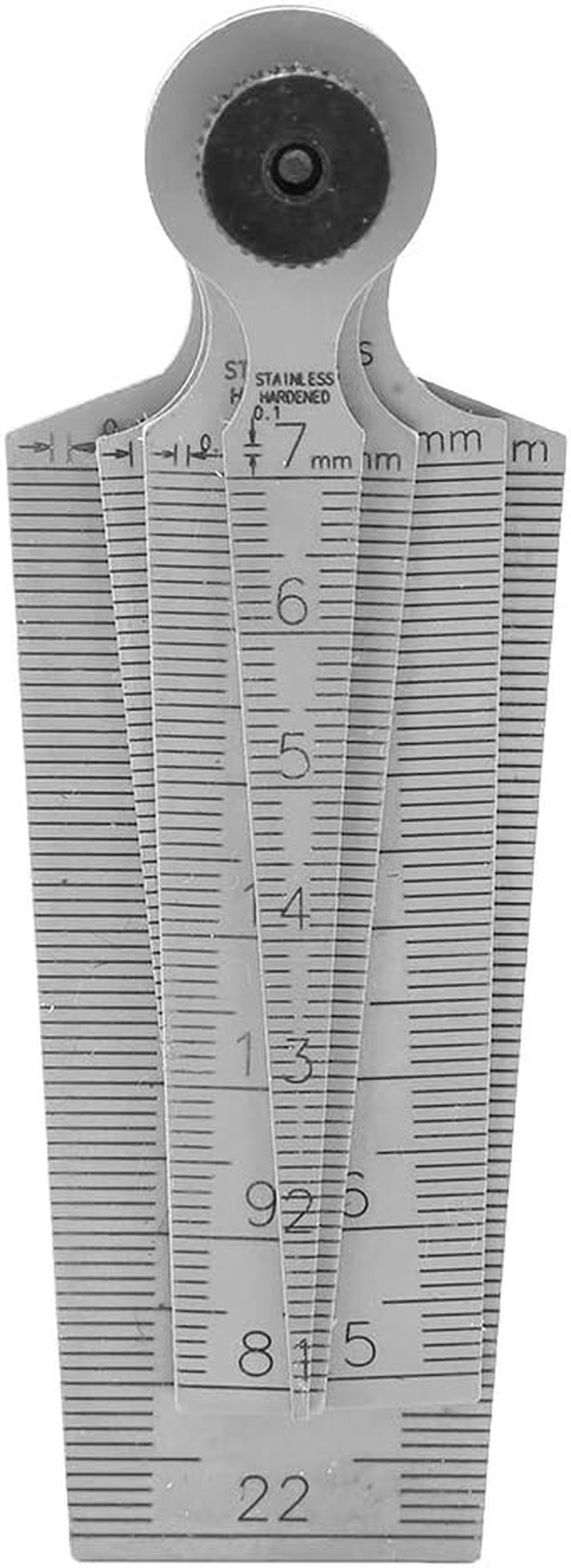 Taper Gage Set, Stainless Steel Welding Taper Feeler Rulers Hole Inspection Tool, Welding Test Ulnar for Measuring Gap Width Thickness image number 3