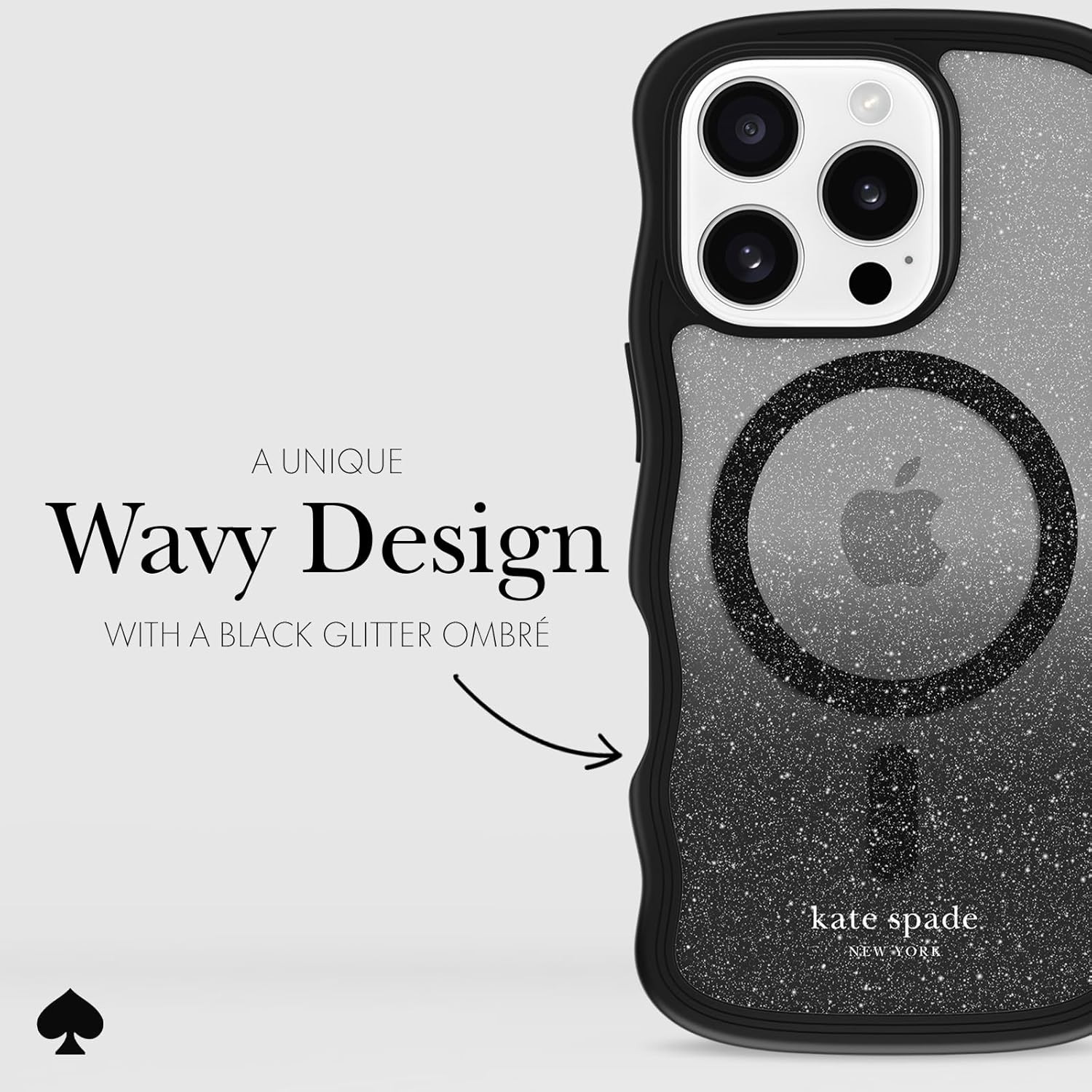 Kate Spade New York Iphone 16 Pro Case - Compatible with Magsafe - Designer Phone Case - Wavy Nightfall image number 3