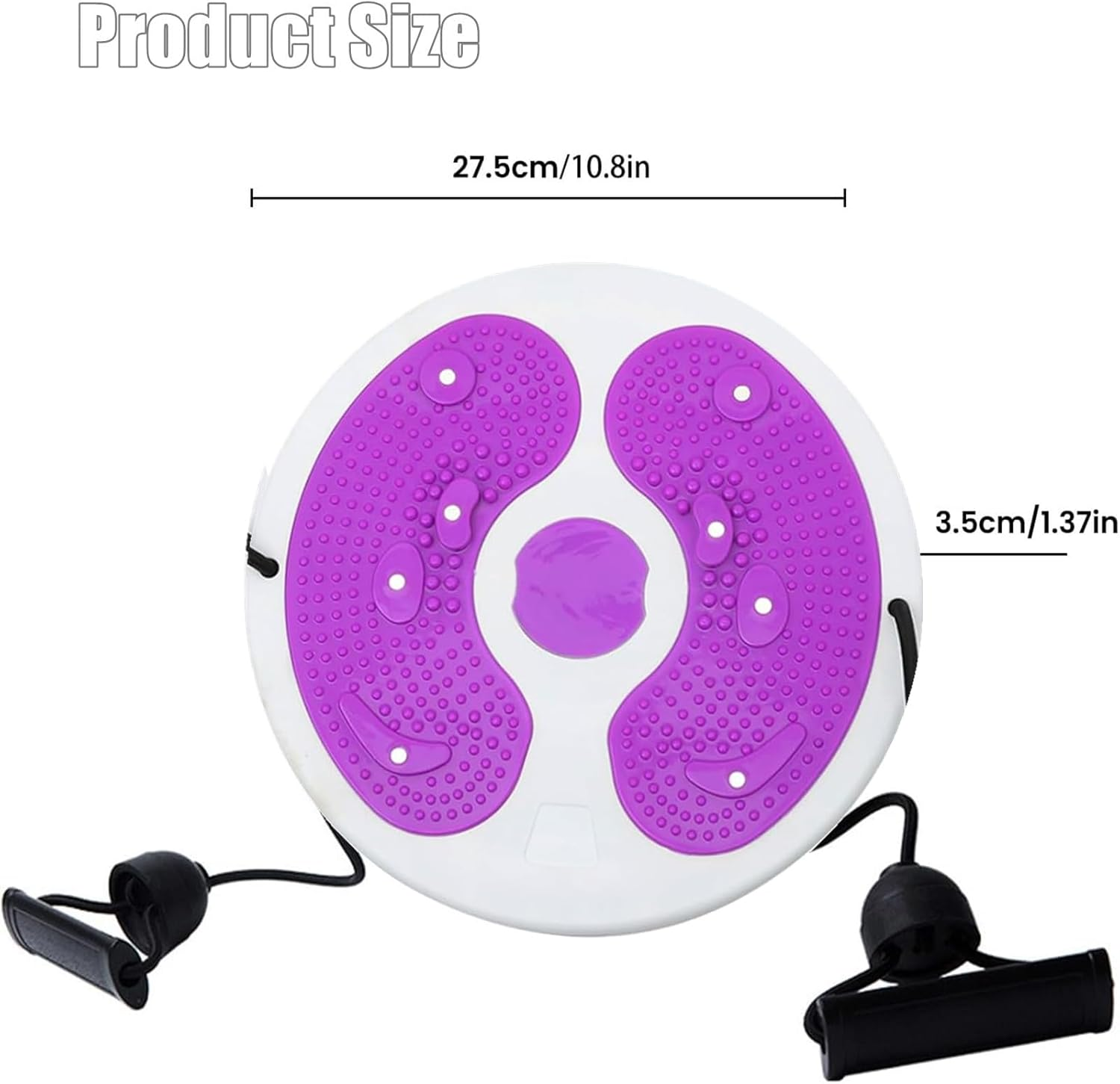 Waist Twisting Disc, Waist Whisper with Resistance Bands and Foot Massage, Body Shaping Waist Whisper Twisting Disc Board, Waist Trainer Machine for Exercise and Toning Workout Decoration (C) image number 4