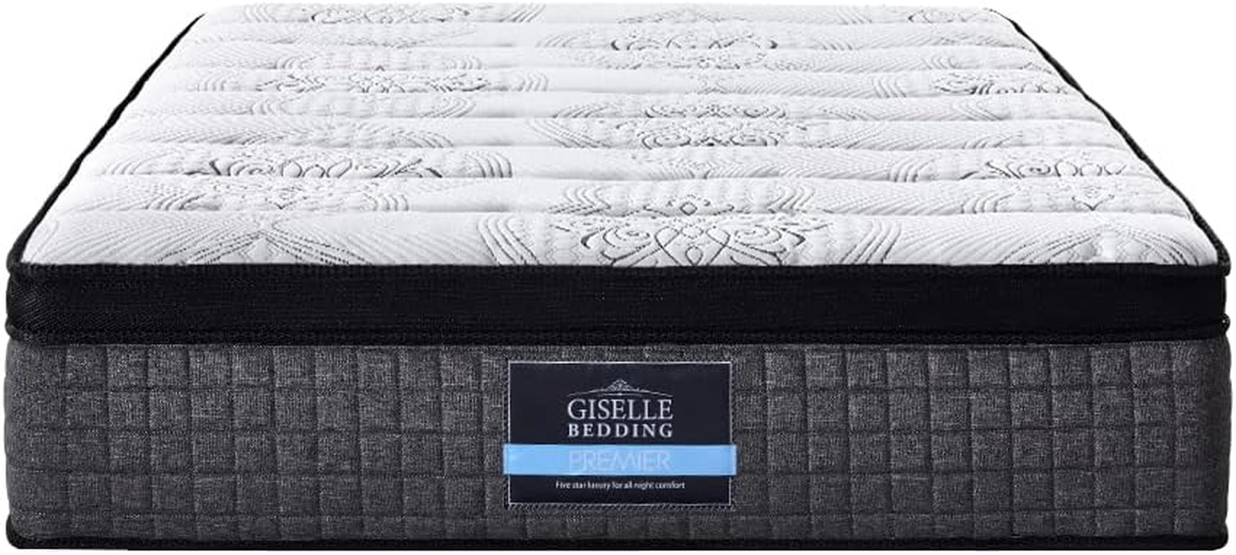 Giselle Bedding King Single Mattress Latex Foam Bed Mattresses 34Cm Thickness, with 9-Zone Pocket Spring System and Breathable Euro Top, 5Yrs Warranty, Medium Firm, White with Vacuum Packed image number 6