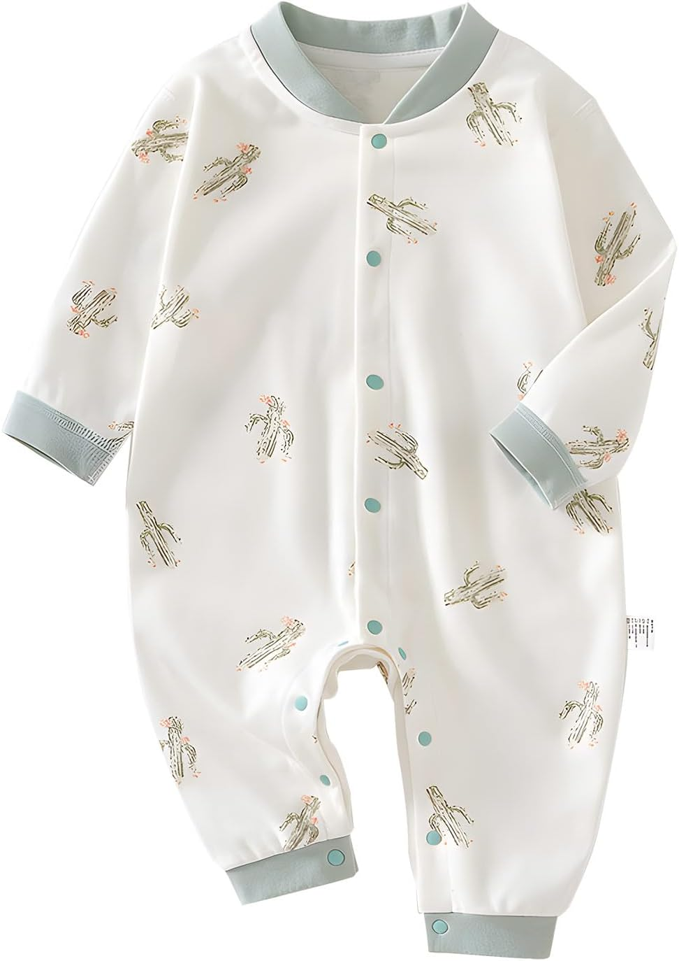 100% Organic Cotton Soft Baby Romper Jumpsuits for Boys and Girls Unisex, Long Sleeve, 0-24 Months image number 4