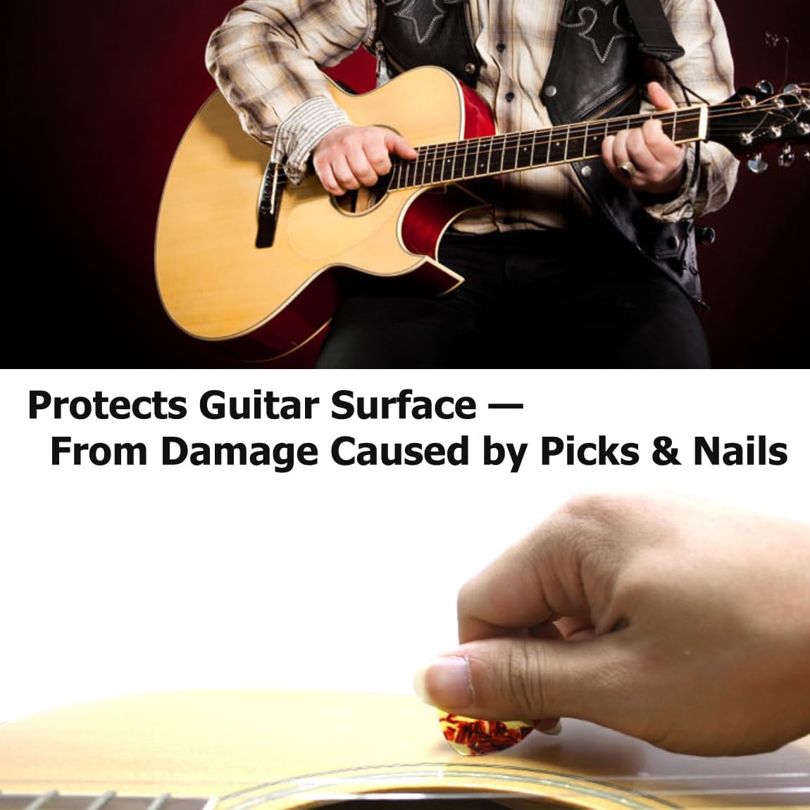 Healingshield Premium Acoustic Guitar Pickguard Style Type Clear Matt image number 1