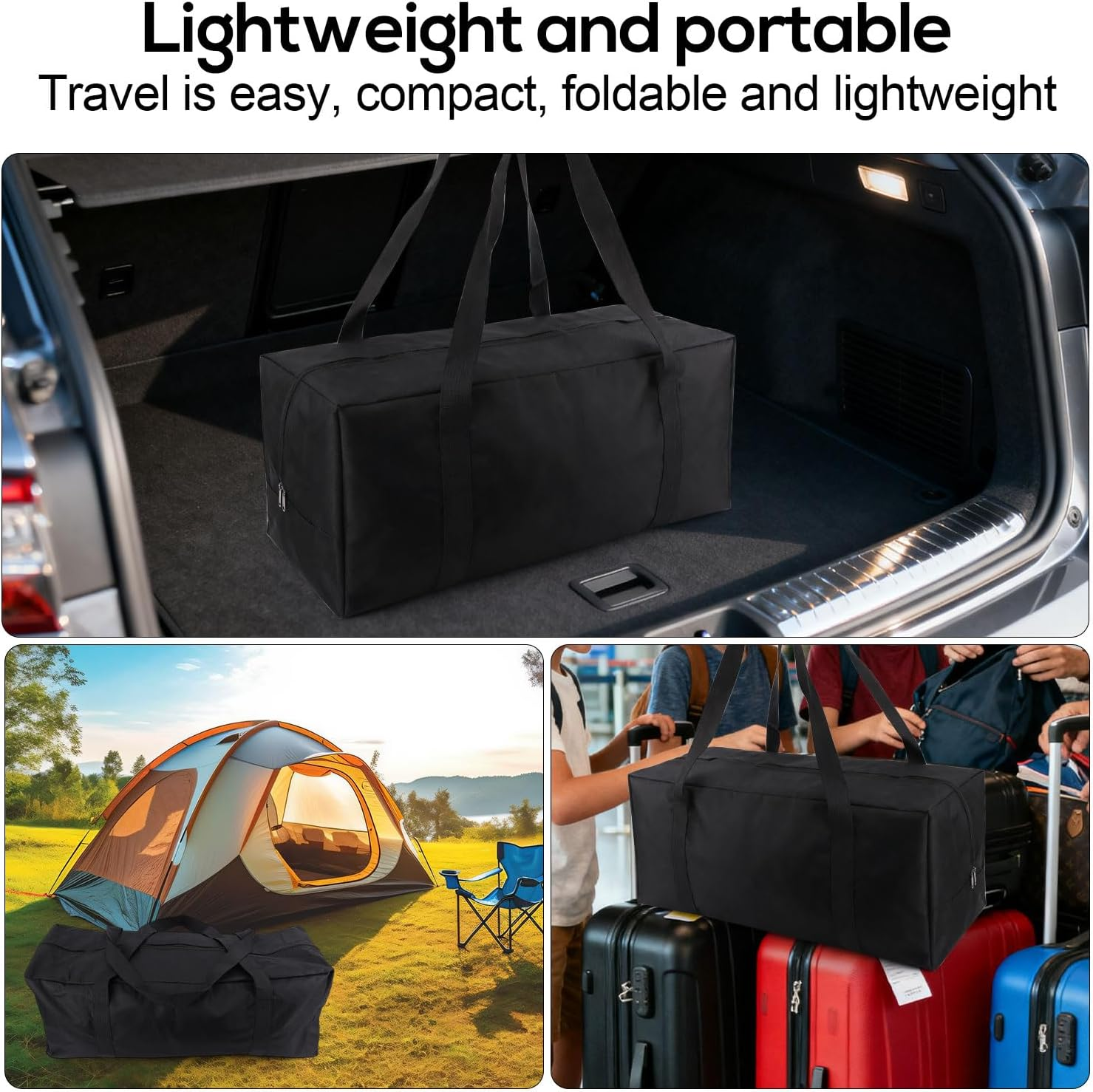 Carry Bag for Graco Pack N Play, Oxford Cloth Foldable Duffle Bag with Zipper and Handle for Travel and Storage image number 1