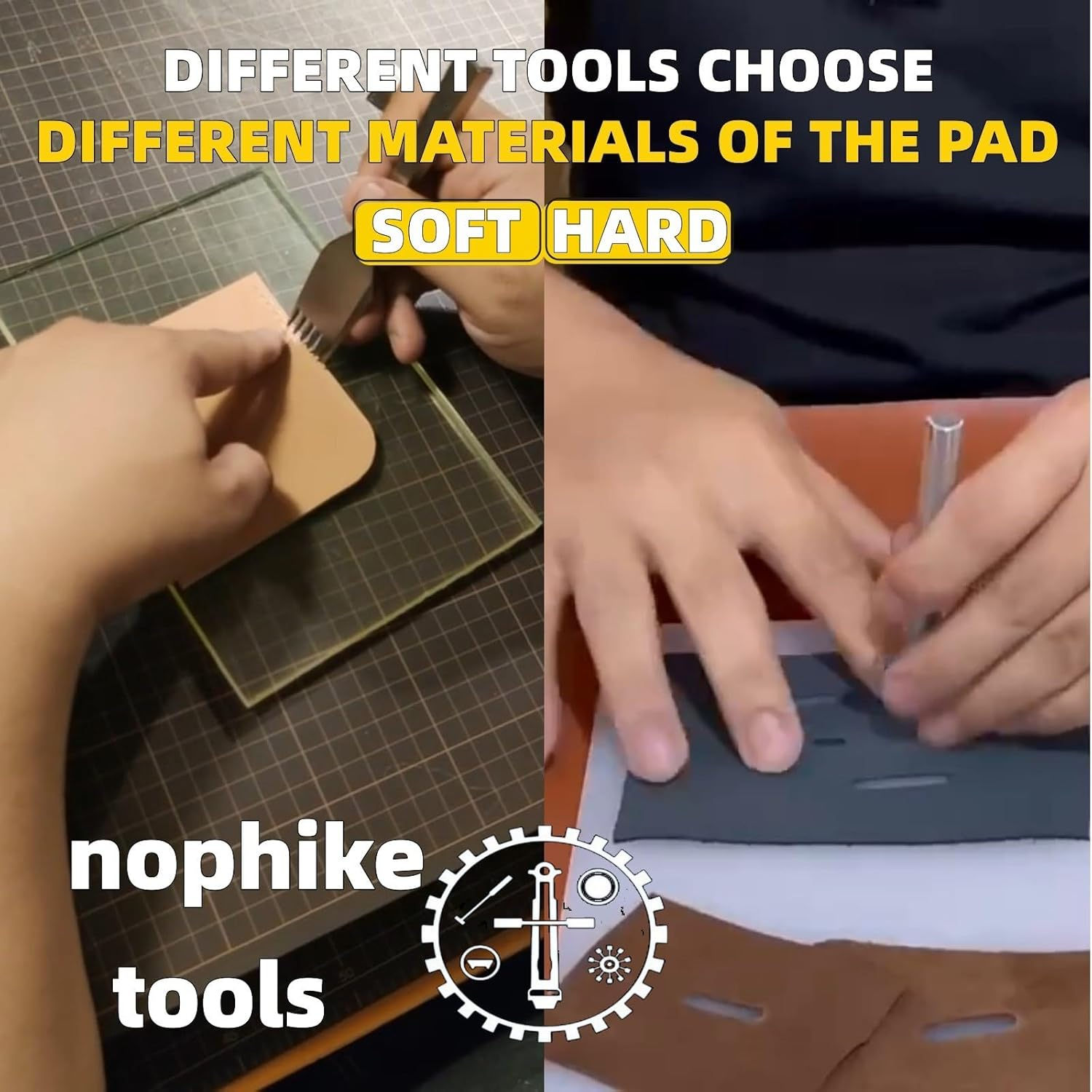 Large-Size Leather Craft Punching Pad，Stamping Mat，Stamping Cutting Board，For Leather DIY Crafts Projects image number 4