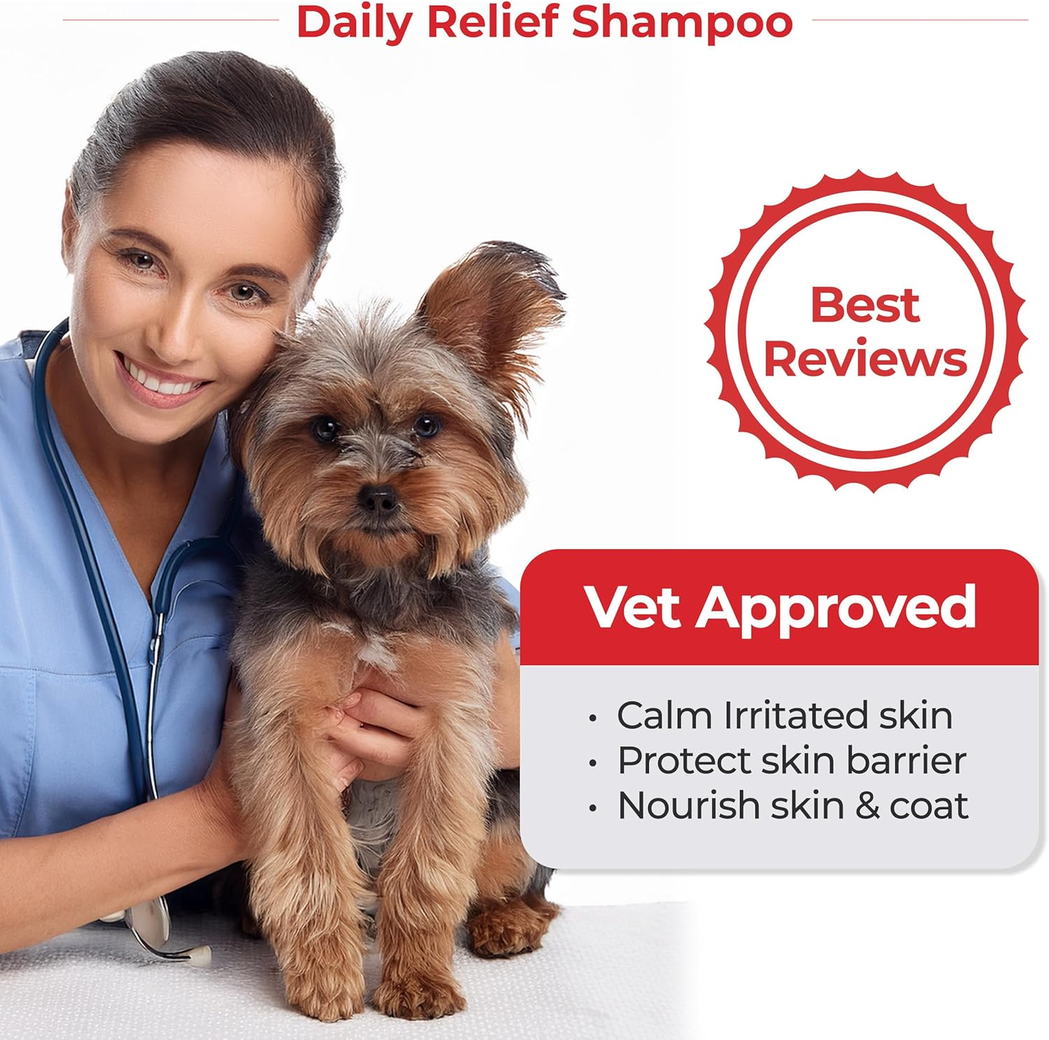 JAYU PET Daily Relief Shampoo - Vet Approved for Itchy Sensitive Skin, Natural Ingredients for Allergies. Moisturizing, Deodorizes Smelly Dogs, Best Odor Eliminating Dog Shampoo (300Ml/10.1Oz) image number 5
