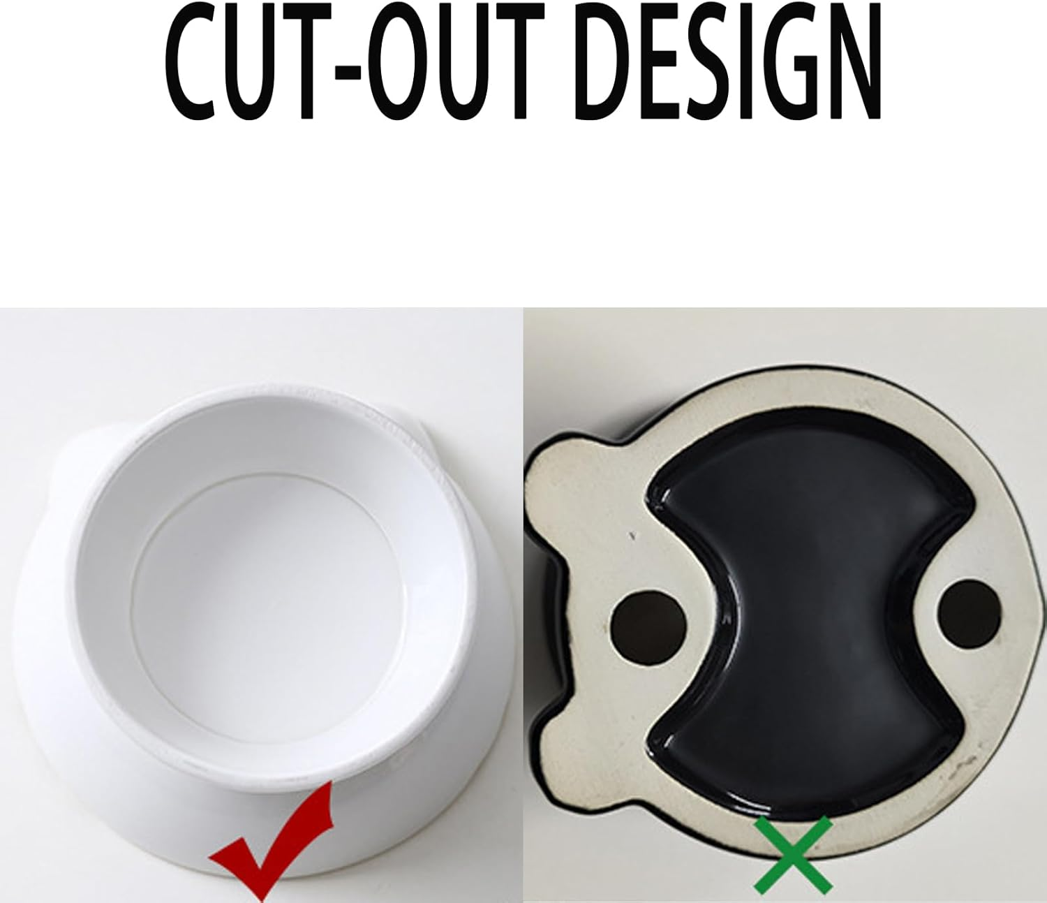 Raised Cat Bowl &ndash; Ceramic Elevated Pet Dishes, 15&deg; Tilt for Easy Digestion, Anti-Choking & Anti-Vomiting, Large Capacity for Food & Water (Classic White) image number 2