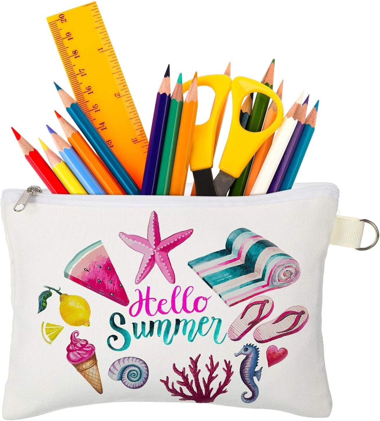 Sublimation Blanks Cosmetic Bags Multipurpose DIY Heat Transfer Makeup Bags Toiletry Pouch Iron on Transfer Zipper Canvas Pencil Bag for Multi-Functional School Travel DIY Craft (5 Pieces) image number 4