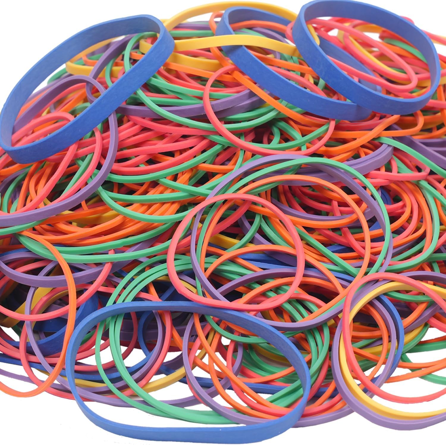 Rubber Bands Assorted Size Multicolor 200Grams Rubber Bands Size#16,Size18,Size19,Size32,Size33,Size64 image number 1