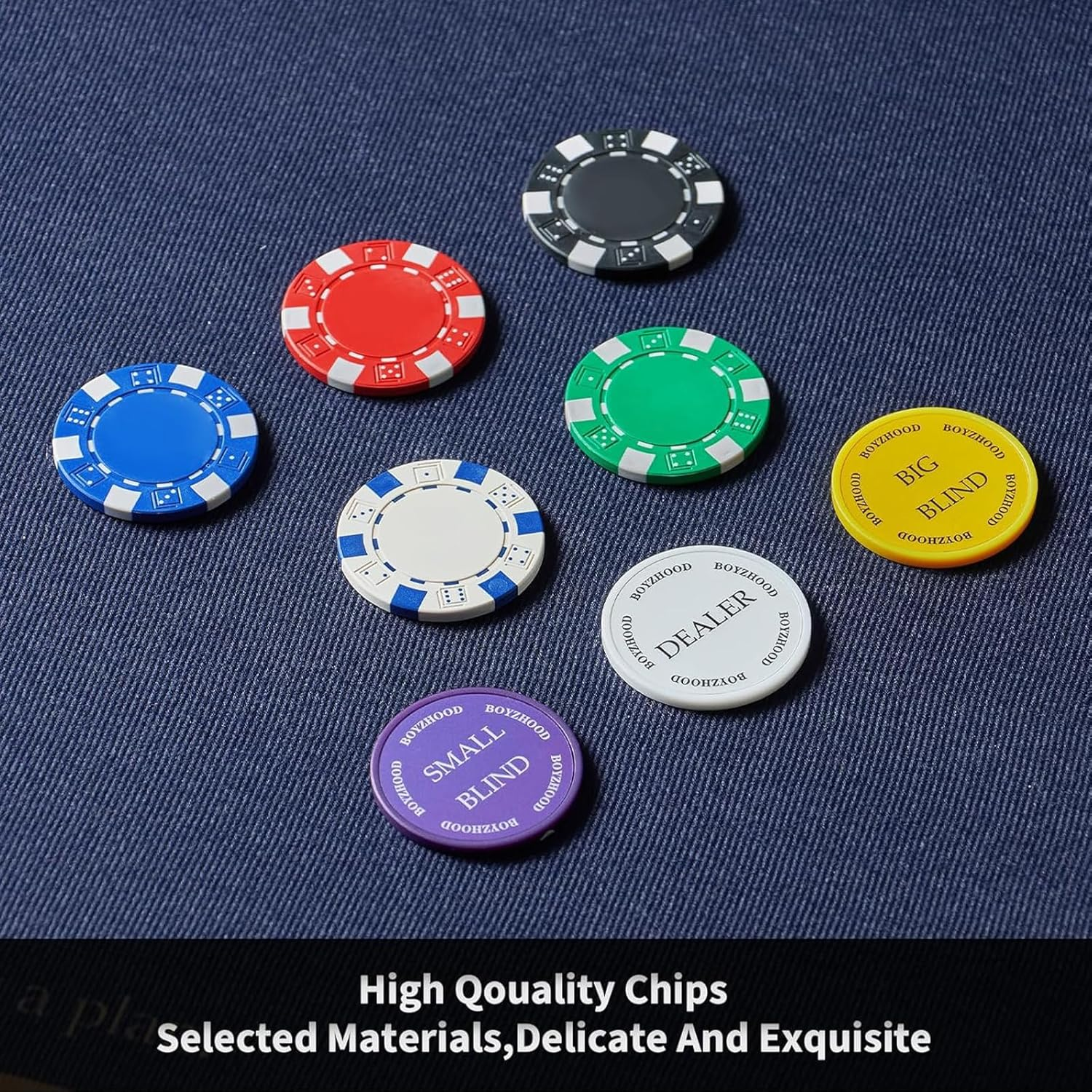 300PCS Casino Poker Chips Set, Gram 5 Colors Casino Chips Poker Set with Aluminum Travel Case, for Texas Home Game Nights,Holdem Poker Nights,Blackjack or Roulette Games image number 2
