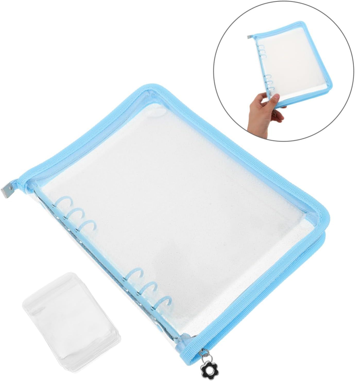 VICASKY Jewelry Storage Book Travel Earring Organizer Case Zipper Pouches Binder Album for Necklaces Bracelets Earrings image number 5