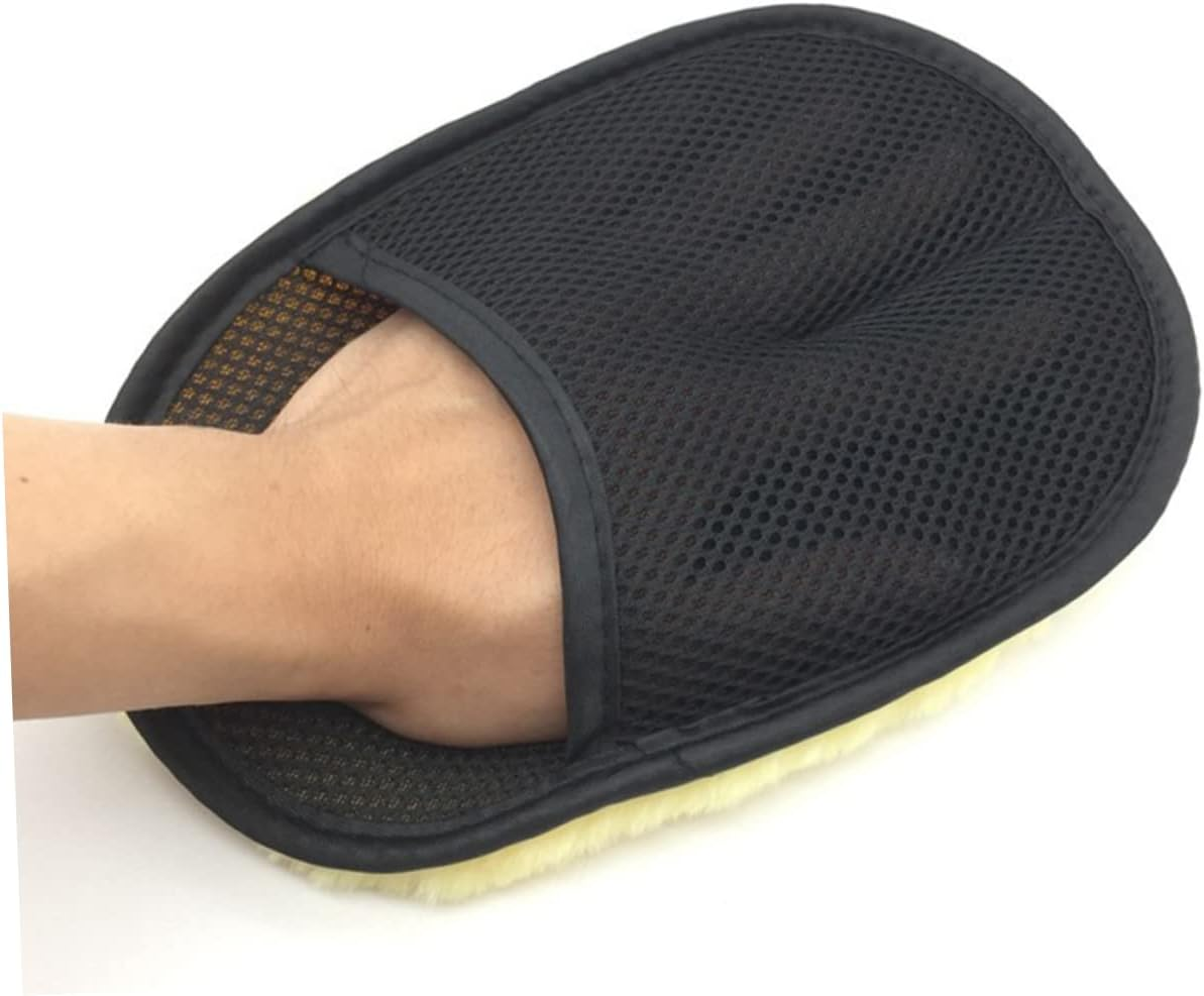 BESTYASH 6Pcs Wool Plush Car Wash Mitt Set Scratch-Free Auto Detailing Gloves Thickened Dusting Gloves for Vehicle Cleaning and Waxing image number 3