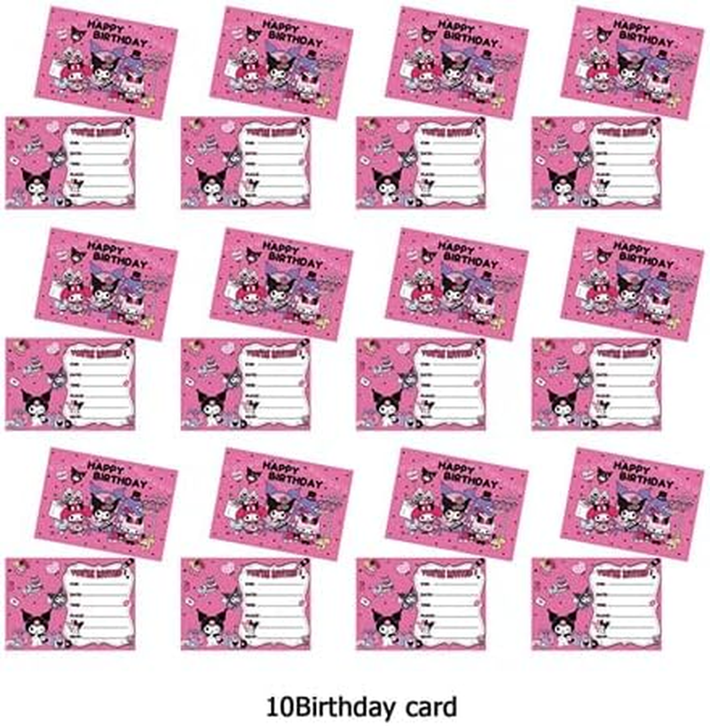 Kuromi Children'S Birthday Invitation Cards Kuromi Birthday Invitations Kuromi Invitations Birthday Invitation Cards School Sanrio Birthday Card Kuromi Invitation Cards image number 2