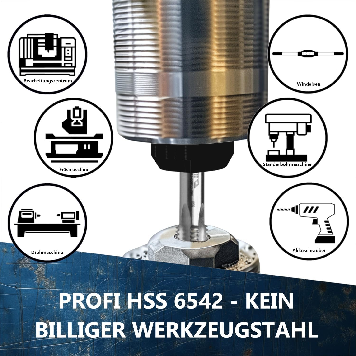 Am-Zerspanungstechnik Tap G3/4 | Tap Cutter Inch | HSS Pipe Tap | Whitworth Pipe Thread G | Cutting Tap Inch Thread - G (BSP) 3/4 image number 3