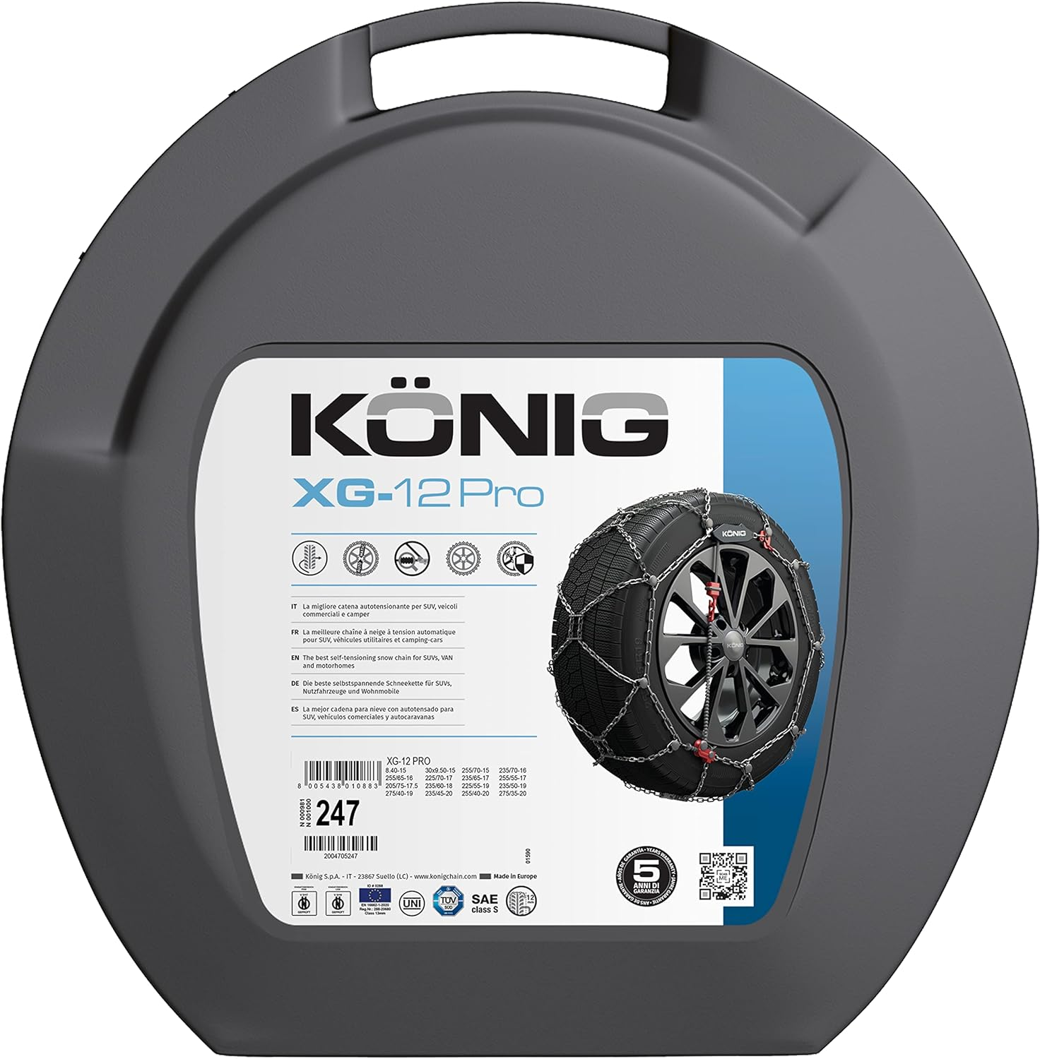 K&ouml;nig XG-12 PRO 247 - Snow Chains, 2 Pieces image number 2
