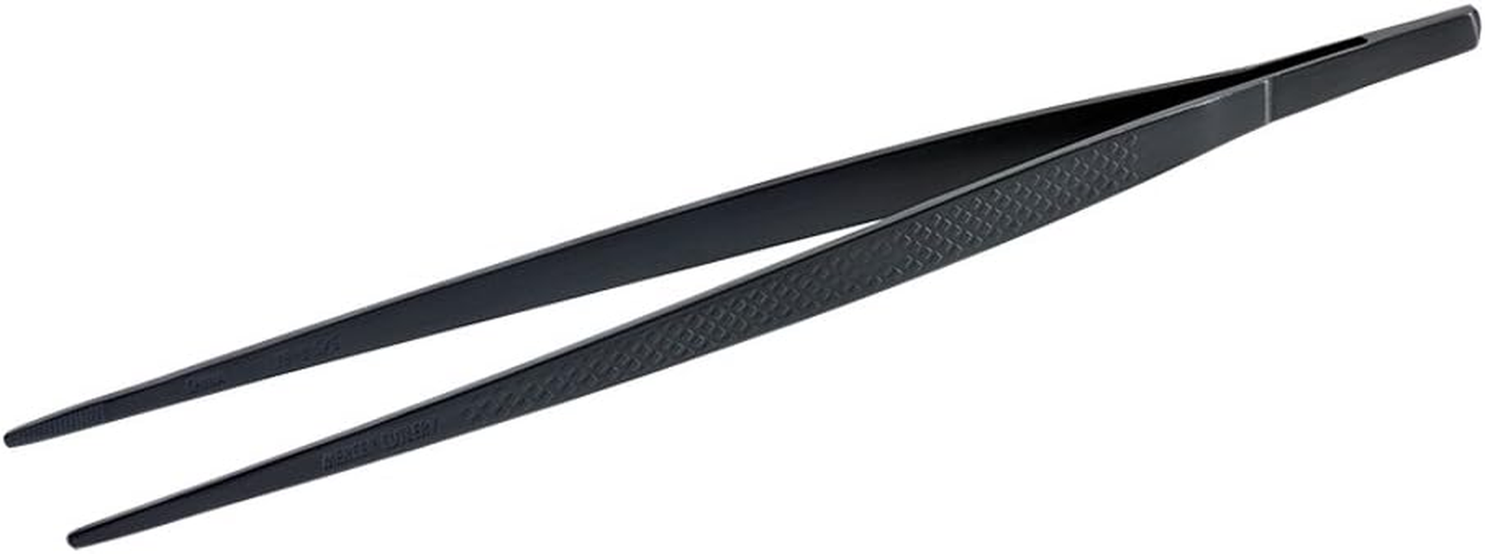 Mercer Culinary M35230BK Straight Precision plus Chef Plating Tong, 9-3/8 Inch, Black image number 1