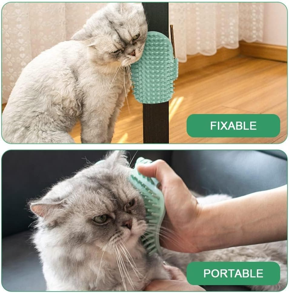 Cat Corner Grooming Brush, Cat Scratching Brush Tickling Comb, 2Pcs Silicone Pet Wall Corner Tickling Artifact Massage Brushes Scratcher Corners Tickling Brushes