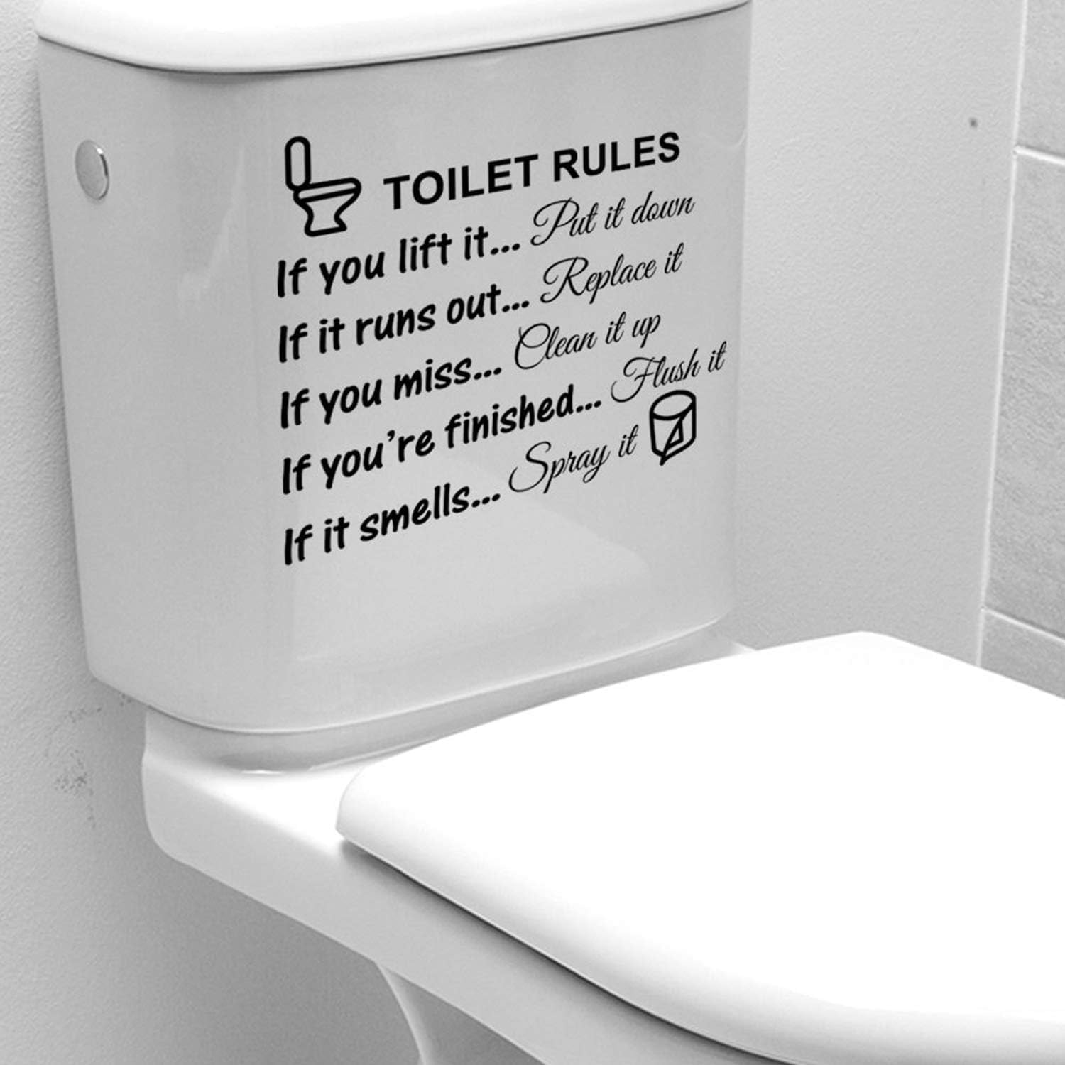 Vinyl Wall Decal Wall Art Sticker DIY Removable Funny Pictures Man'S Woman'S Washroom Toilet, Door Accessories Wall Sticker Home Decor for Living Room Home Decoration image number 5