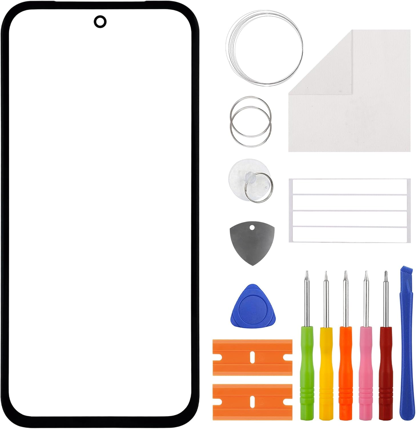 Duotipa Front Glass Display Glass Repair Compatible with Google Pixel 8A, Front Glass Replacement Repair Kit - Includes Tools (No Display and Touch Digitizer) with OCA Adhesive image number 2