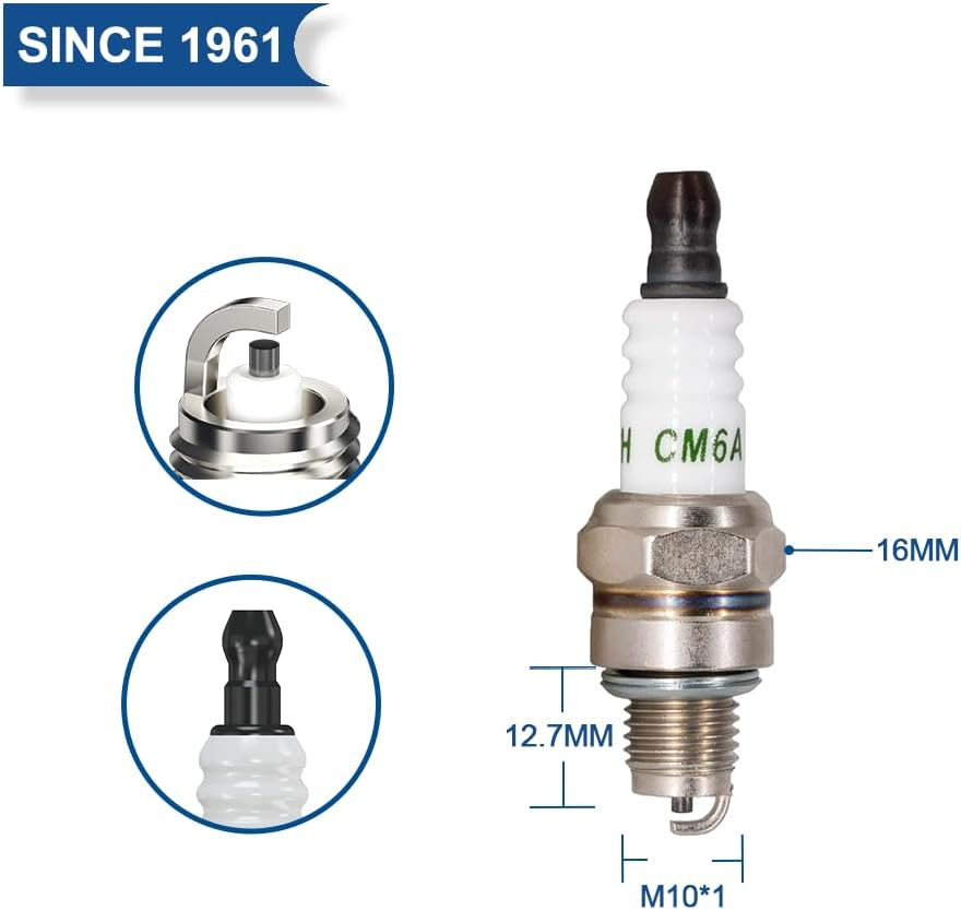 TORCH CM6A Spark Plug Replace for 130-797 (1223) CMR6A, 978, 4194 - for Lawn Mower, Hedge Trimmer, Tea Tree Trimmer, Brush Cutter, OEM image number 5