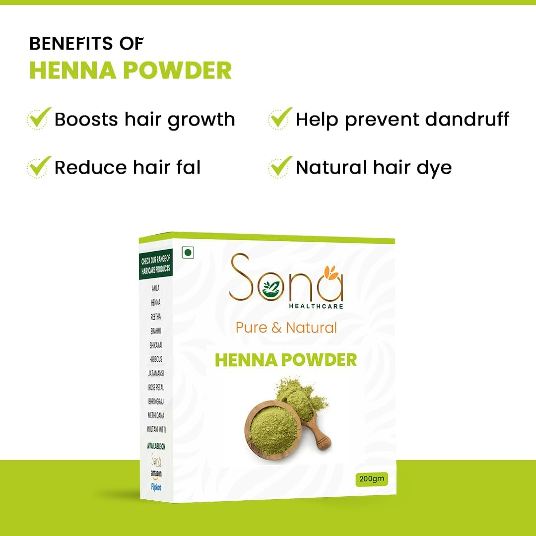 Pure Henna Powder for Hair Colour Mehandi for Hair, 200 Gm Green image number 3