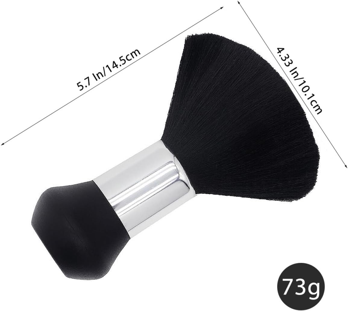 Barber Cape with Neck Duster Brush Hairdressing Tools for Salon Black 2PCS Haircut Gown image number 5