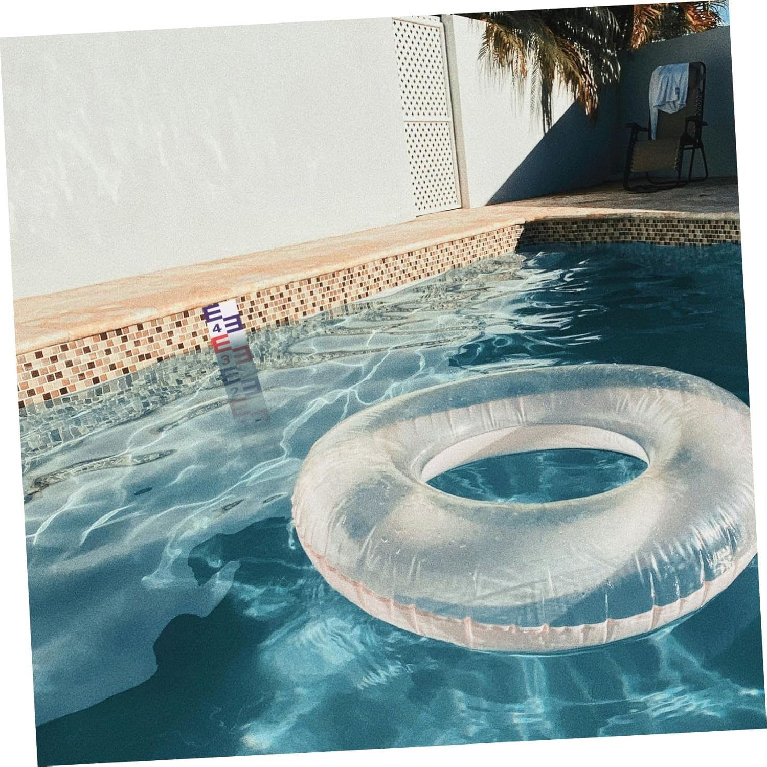 Toyvian Reflective Water Level Measuring Sticker Corrosion-Resistant Pool Depth Indicator Self-Adhesive Aluminum Panel for Accurate Night Visibility image number 1