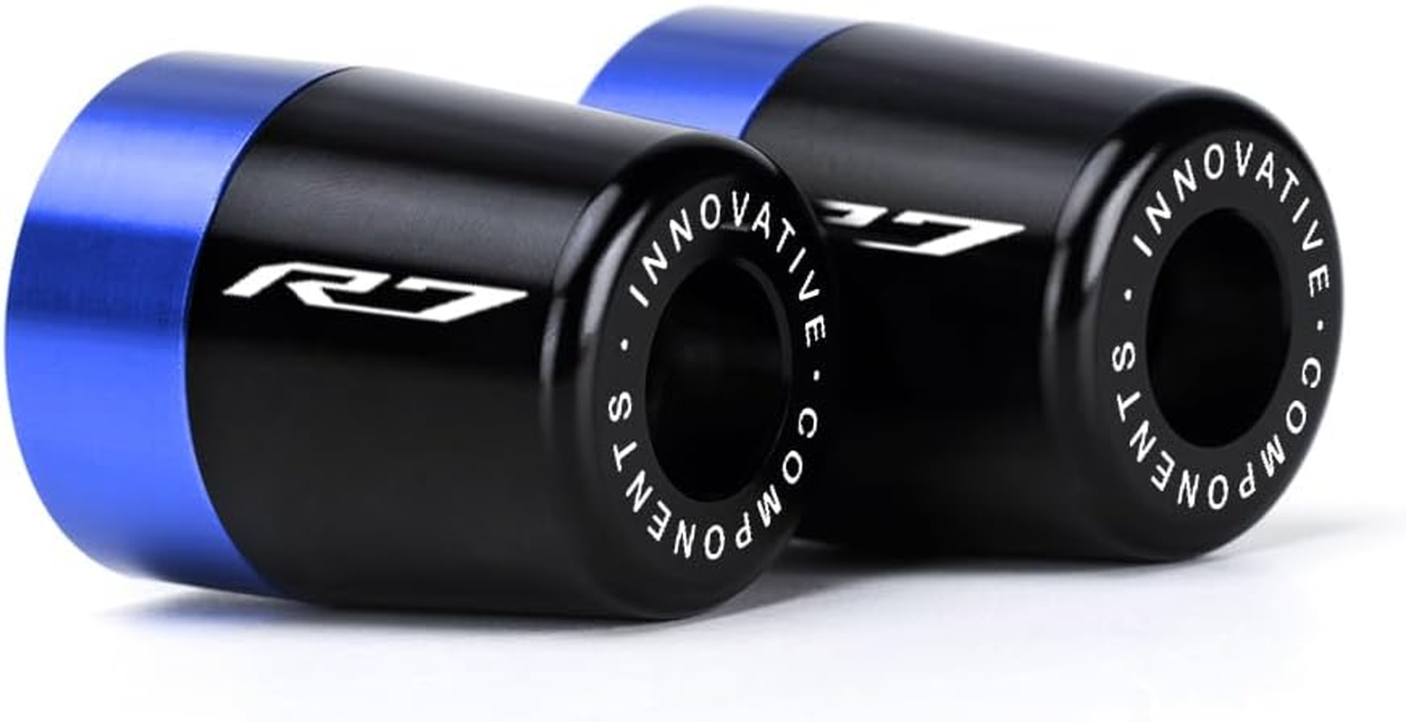 Handle Bar Ends Hand Grips Plug Caps Compatible with Yamaha YZF R7 2022 2023 2024 | Motorcycle Balance Pad YZF-R7 YZFR7 Accessories