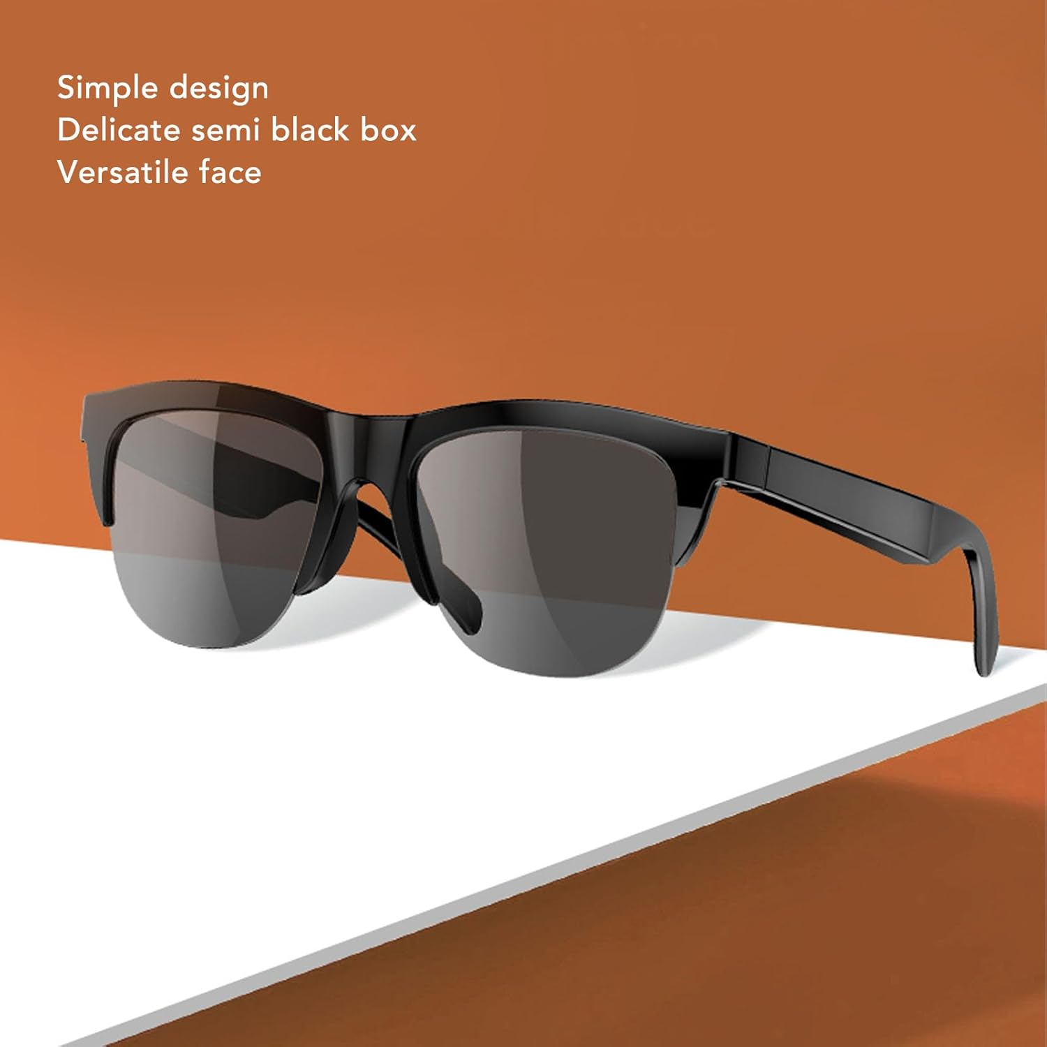 Bluetooth Sunglasses with Speakers, 6H Playtime Smart Glasses, HD Dual Speakers & Mic, Touch Control, Magnetic Charging, for Men Women Running/Cycling image number 3